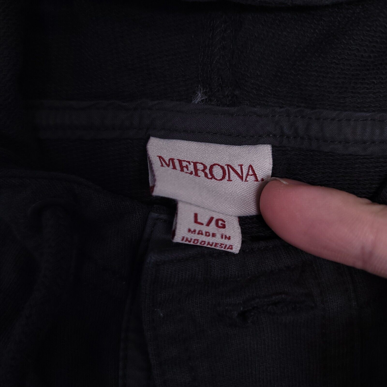 Merona Merona Casual Pullover Hoodie Mens Size Large L Black Size US L / EU 52-54 / 3 - 3 Thumbnail