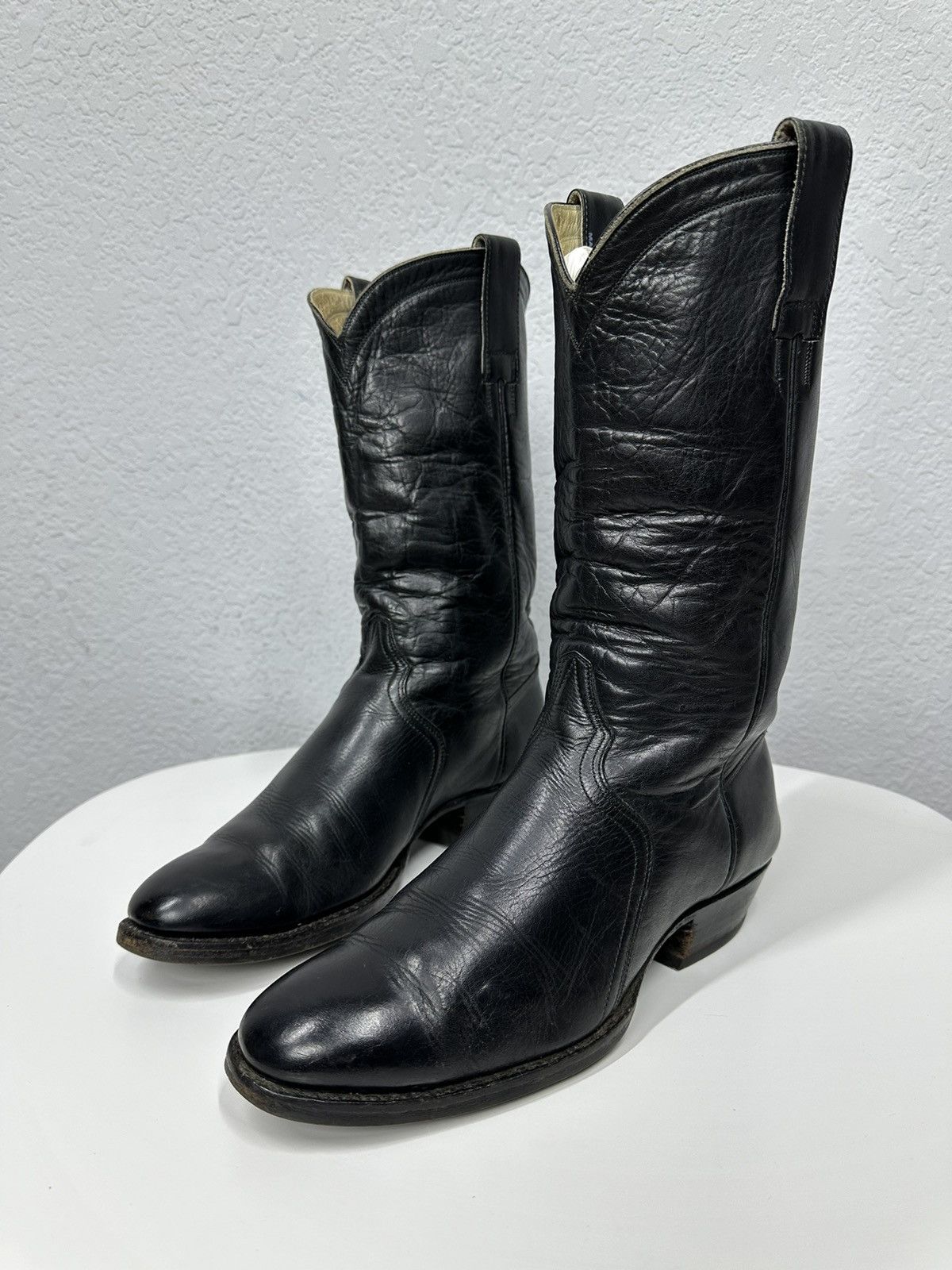 A.S.98 Vintage High Heels Leather Boots Knee Y2k Avantgarde Rare Size US 9 / IT 39 - 1 Thumbnail