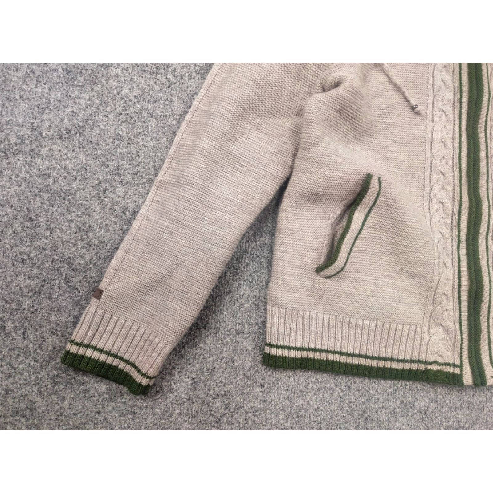 Vintage VINTAGE Spieth & Wensky German Design Knit Wool Blend Gren Beige Full Zip Removable Hoodie Shirt XS? Size US M / EU 48-50 / 2 - 7 Thumbnail