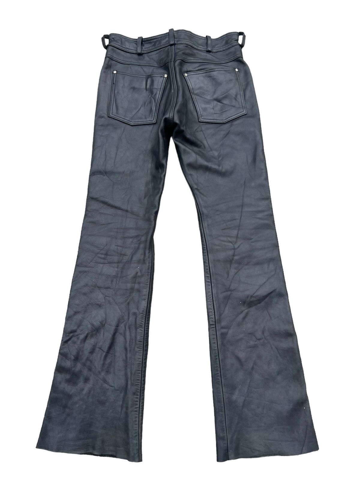Harley Davidson × Leather × Vintage Vintage Harley Davidson Black Cowhide Bootcut Leather Pant Size US 29 - 2 Thumbnail