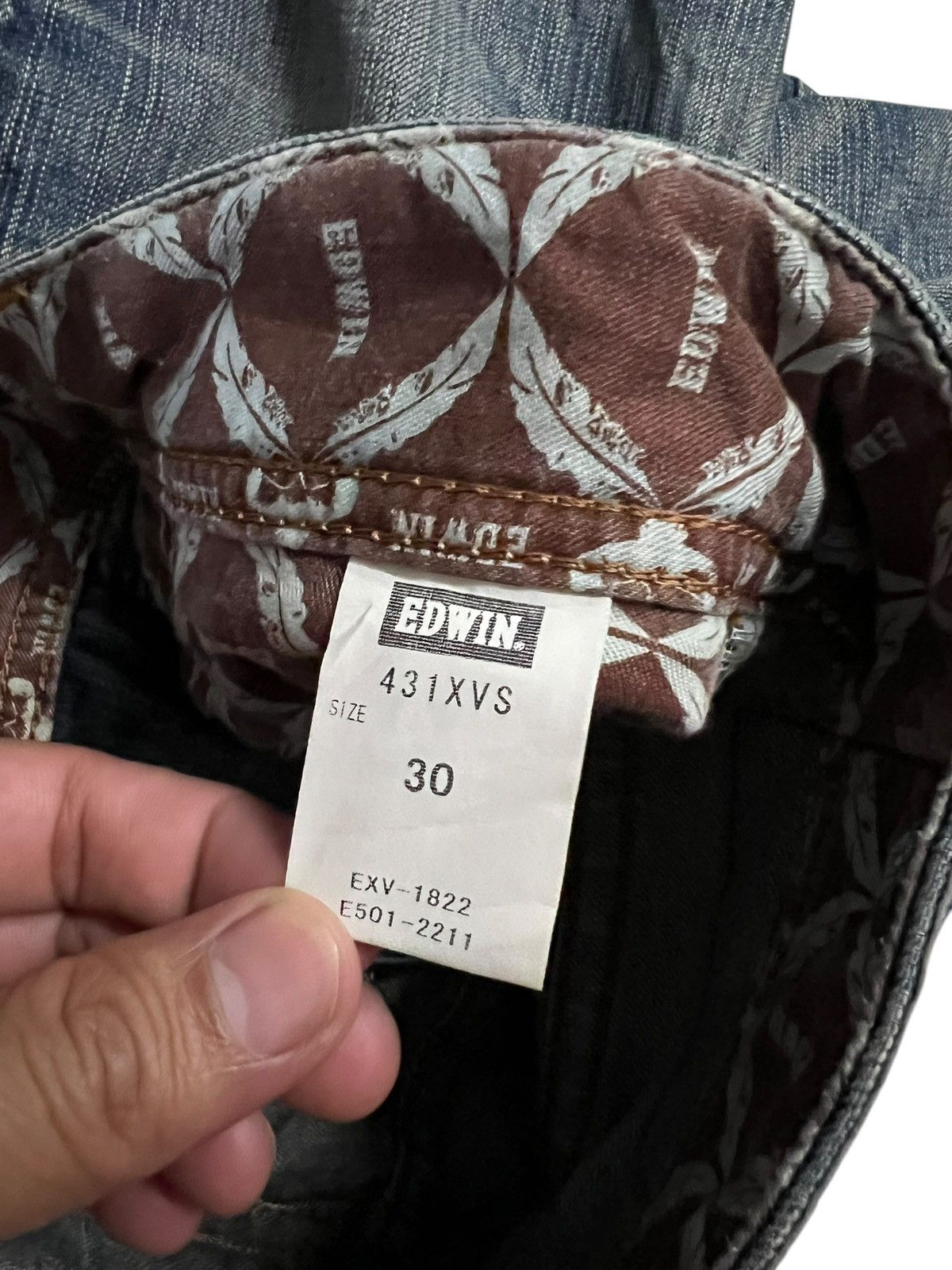 Edwin 💥Flare💥Vintage Edwin XV Mud Wash Clawmark Jean Very Rare Size US 32 / EU 48 - 19 Thumbnail