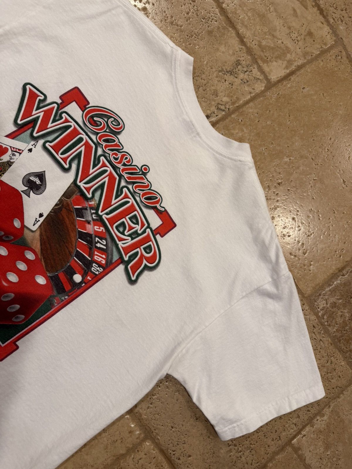 Vintage Vintage Player’s Club Casino Winner White T-Shirt Size US L / EU 52-54 / 3 - 11 Thumbnail