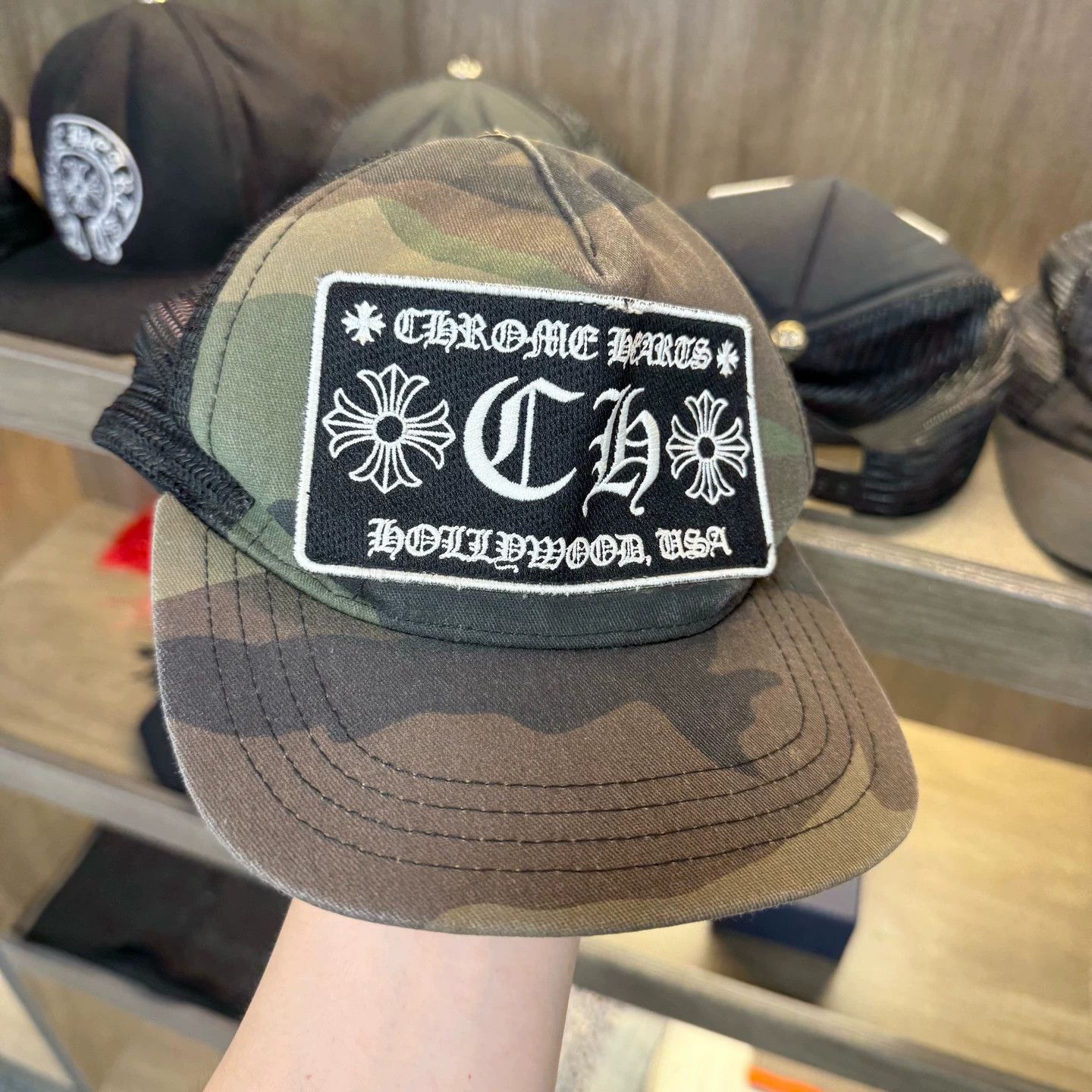 Chrome Hearts Chrome Hearts Camo Embroidered Logo Baseball Cap Size ONE SIZE - 1 Thumbnail