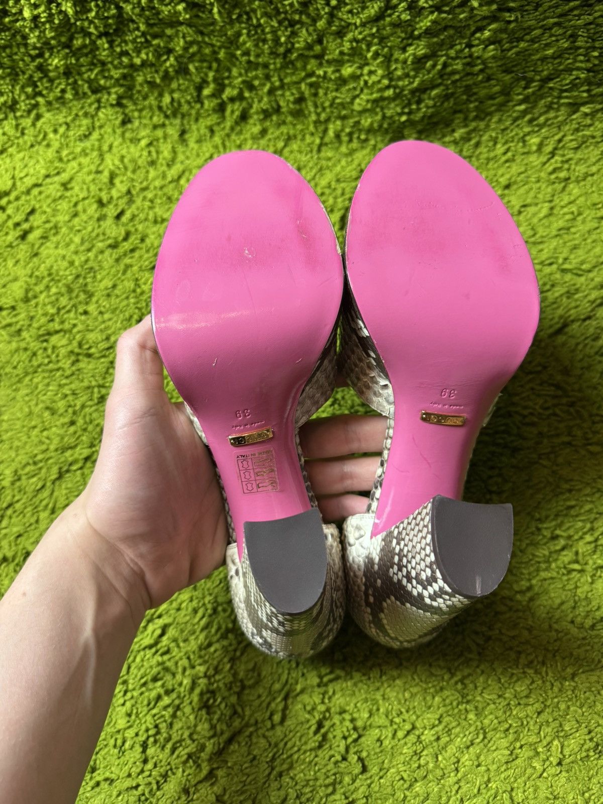 Gucci Gucci real phyton snakeskin heels Size US 9 / IT 39 - 10 Thumbnail