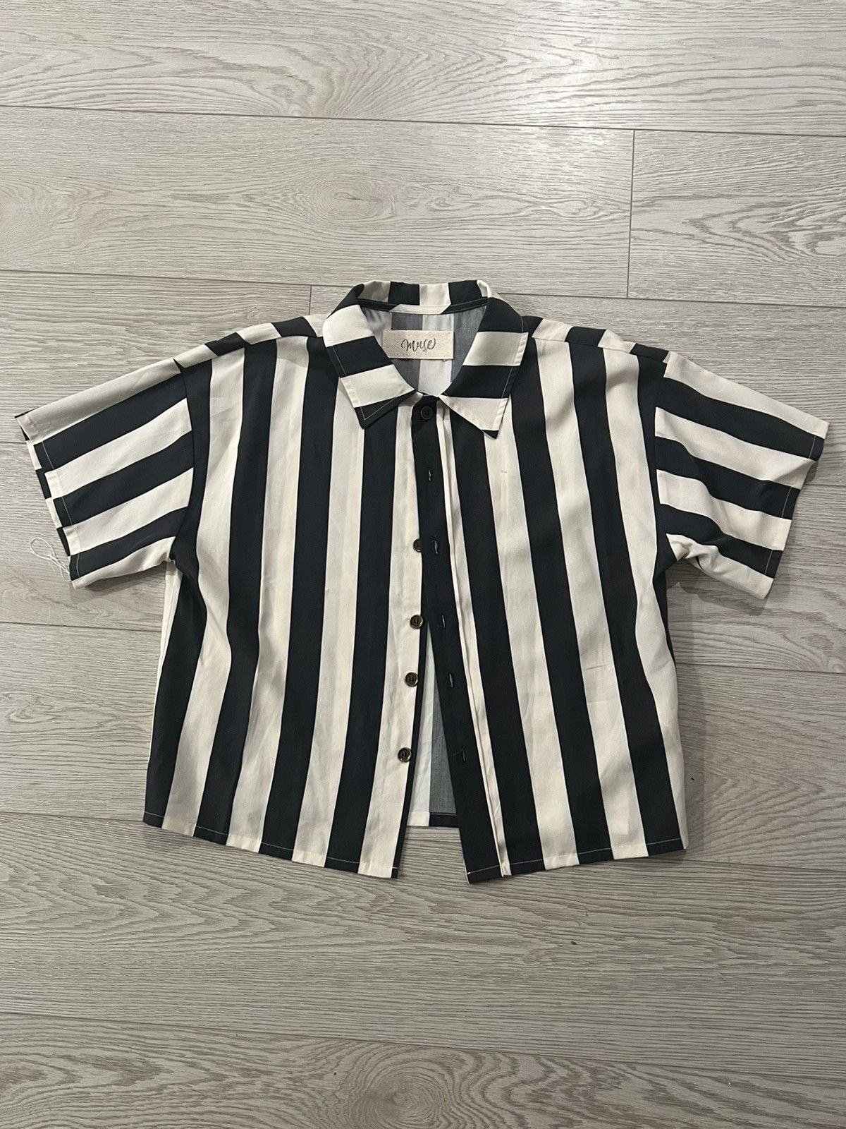 Vintage Muse Stripe Set Shirt 100% Lyocell Size XS / US 0-2 / IT 36-38 - 1 Thumbnail