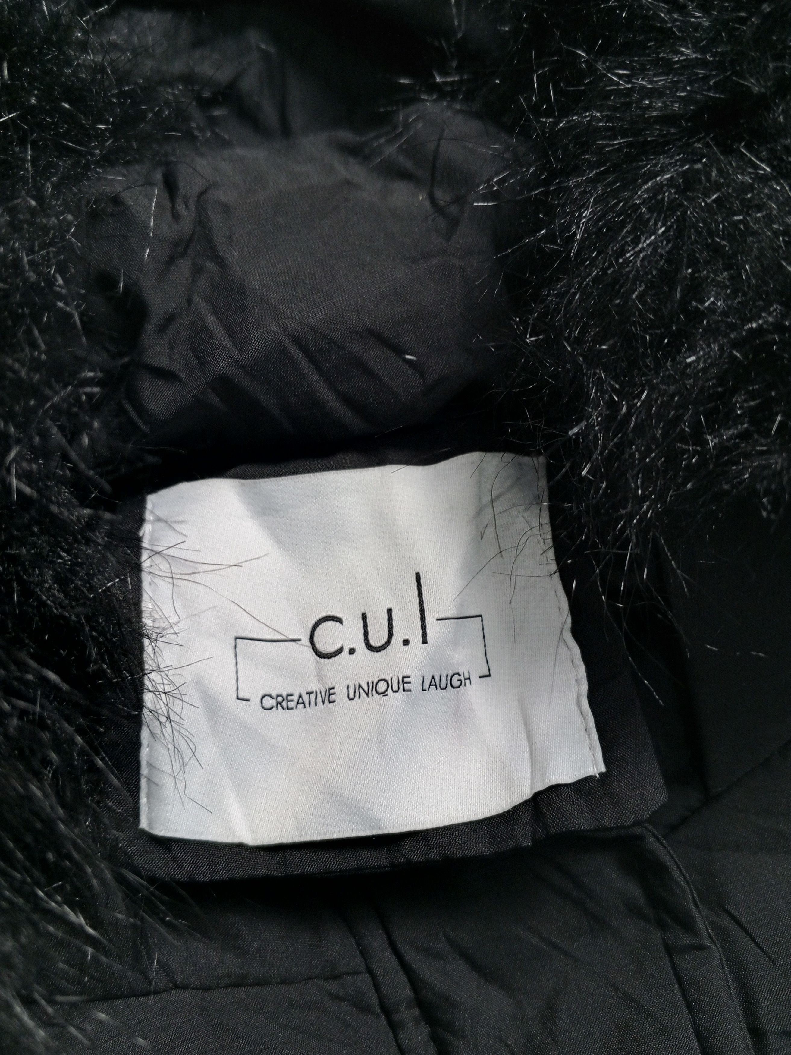 Japanese Brand Creative Unique Laugh Japan Faux Fur Puffer Hoodie Jacket Size US L / EU 52-54 / 3 - 3 Thumbnail