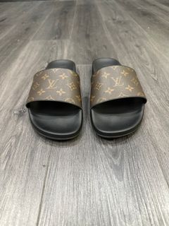 Louis Vuitton 2016 LV Monogram Slides - Black Sandals, Shoes