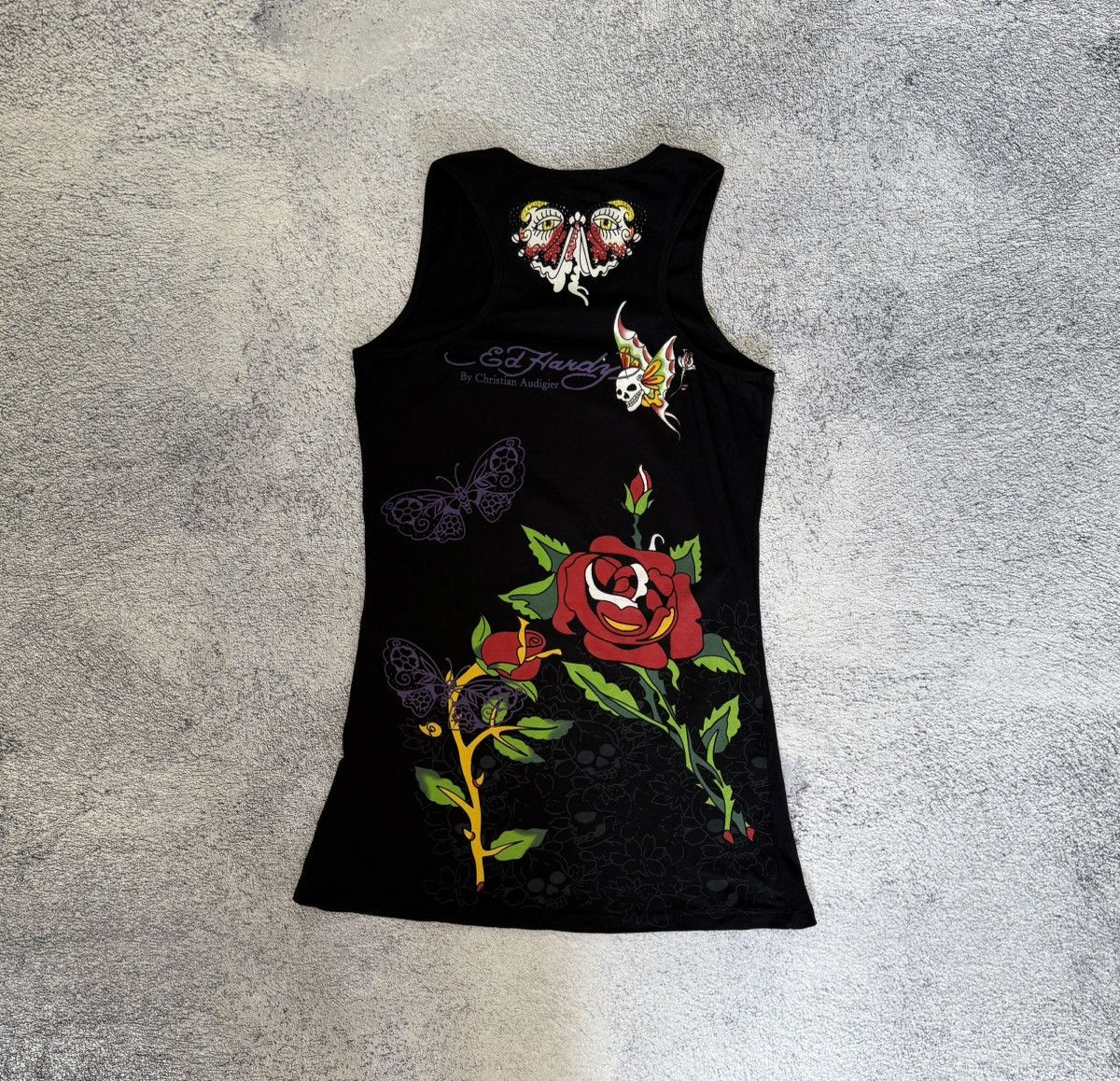 Ed Hardy Ed Hardy Dress Tattoo Roses Butterflies Skull Y2K Stretch Size S / US 4 / IT 40 - 12 Thumbnail