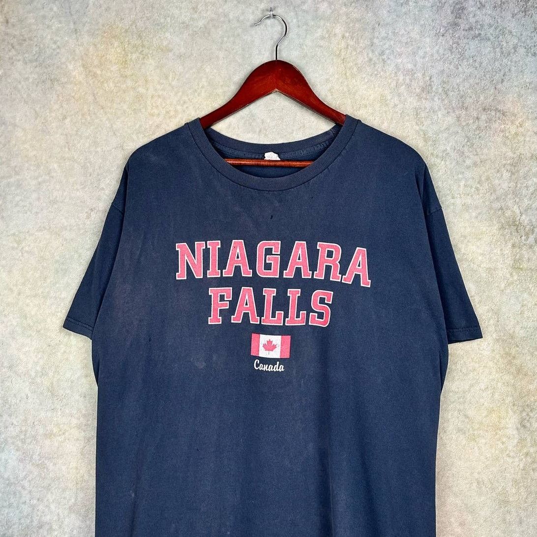 Vintage Vintage Niagara Falls Travel T Shirt Sz XL Navy Blue Size US XL / EU 56 / 4 - 2 Thumbnail