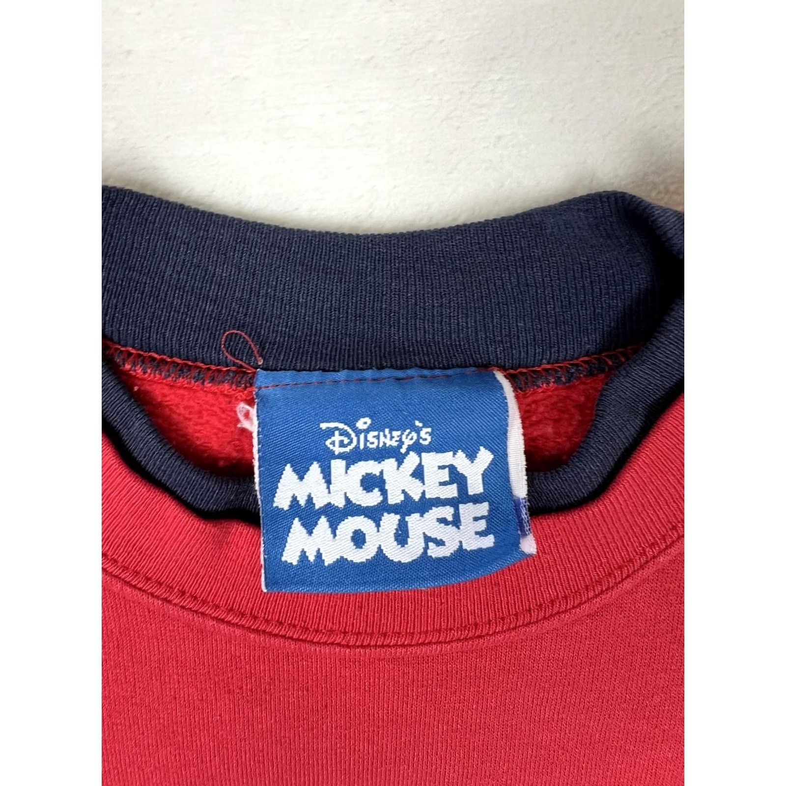 Disney VINTAGE Disney Mickey Mouse Sweatshirt Mens XL Red Embroidered Flag Patriotic USA Stars Crew Neck Pullover Graphic Print Cotton Polyester Fleece Size US XL / EU 56 / 4 - 7 Thumbnail