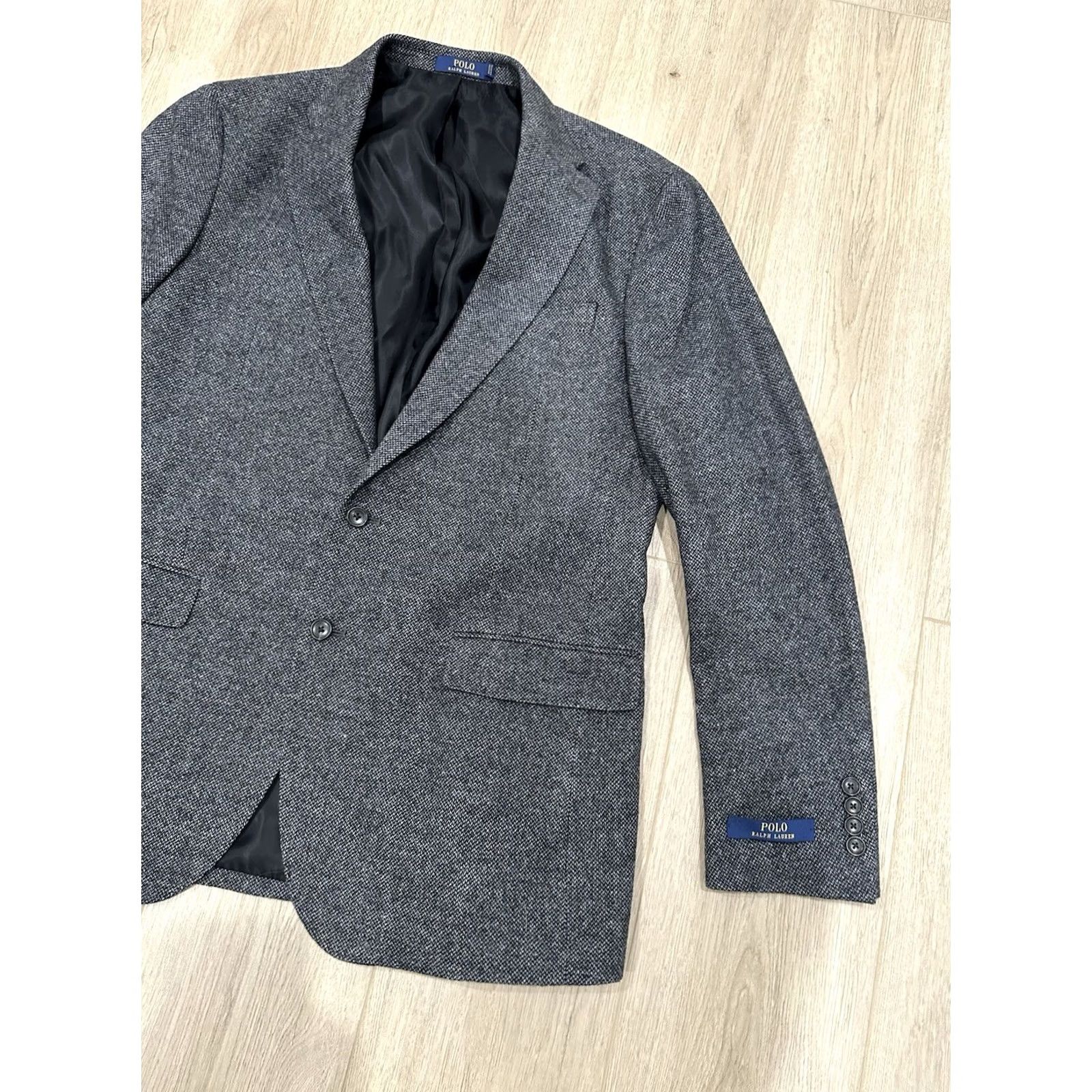 Polo Ralph Lauren Polo Ralph Lauren Wool Blend Coat Blazer 42L Dark Grey Long Tweed Wool Polyester Sport Coat Mens Blazer Size US XL / EU 56 / 4 - 2 Thumbnail