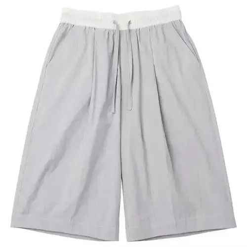 Japanese Brand 21SS Indigo Union Japan Stone Grey Cotton Linen Shorts Size US 32 / EU 48 - 1 Thumbnail