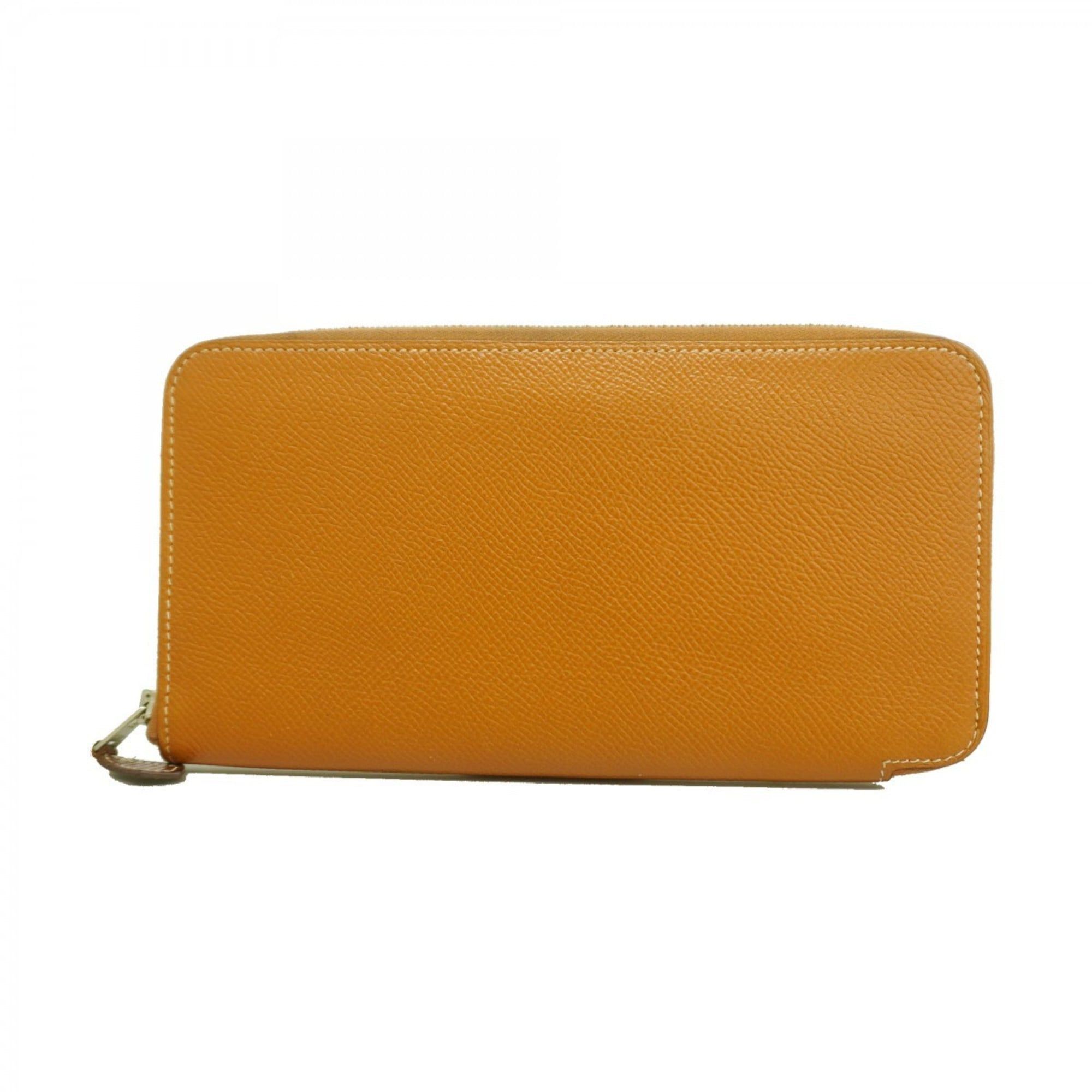 Hermes Hermès Azap Long Silk In Cognac Wallet in Epsom Leather with T Stamp for Women