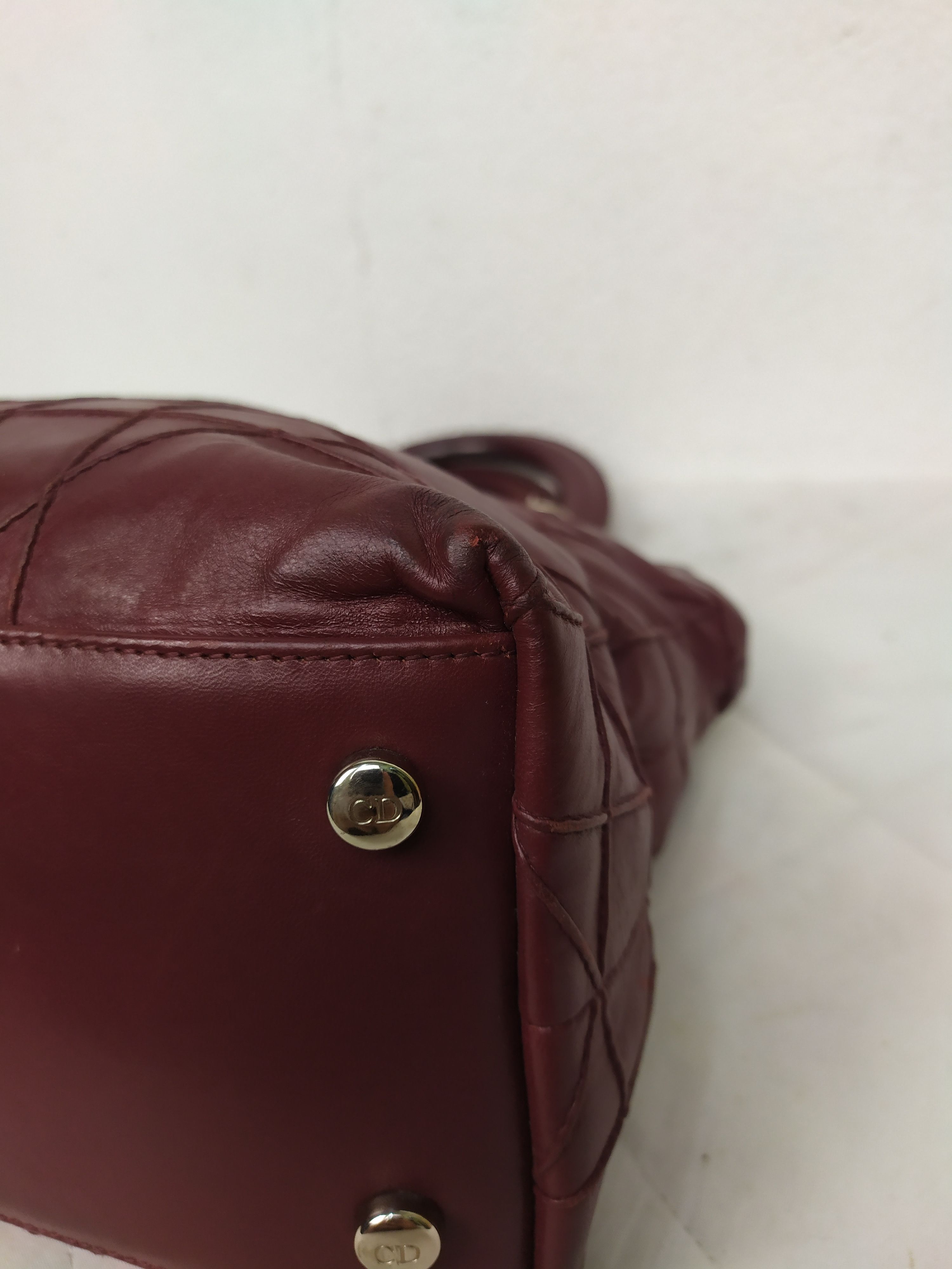 Dior Christian Dior Red Cannage Leather Lambskin Handbag Size ONE SIZE - 11 Thumbnail