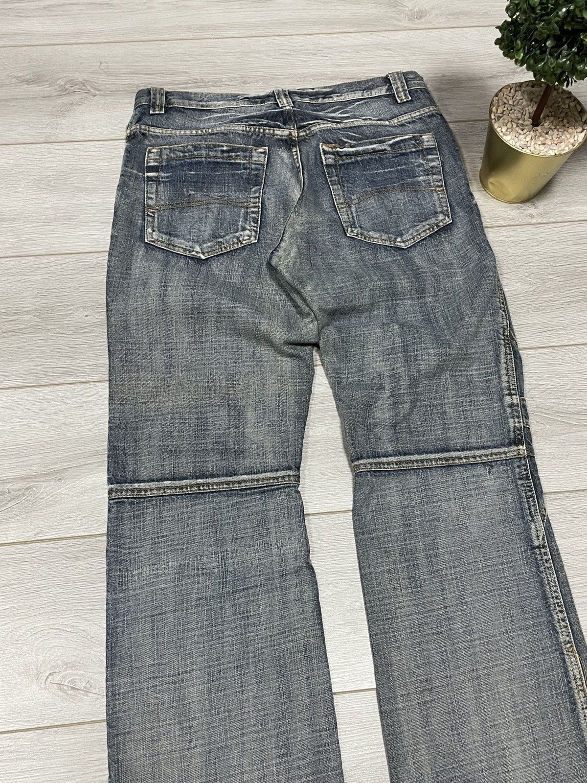 Vintage Avant garde Identical Y2K vintage stripes wide pants jeans Size US 34 / EU 50 - 11 Thumbnail