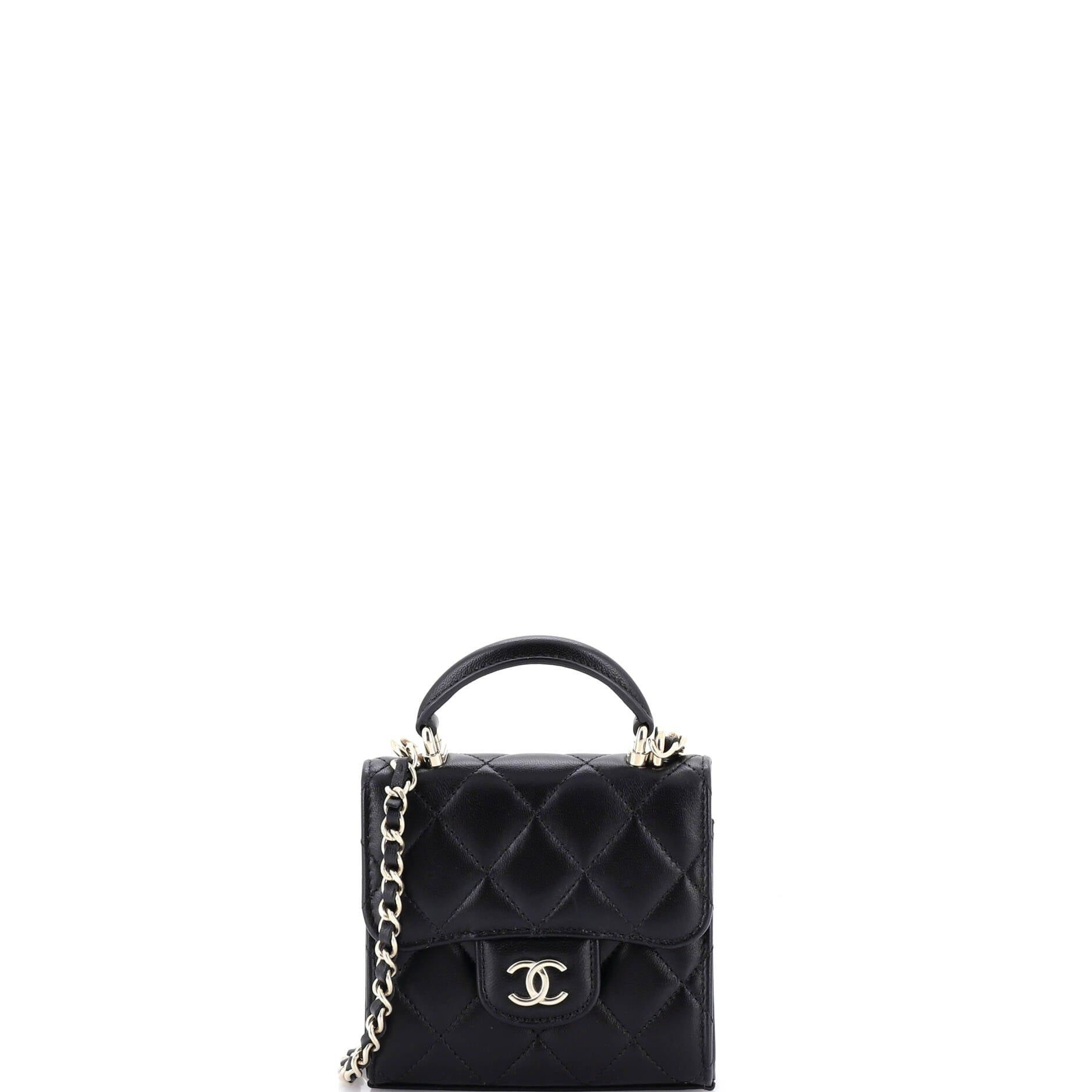 Chanel Square Classic Flap Top Handle Clutch with Chain Size ONE SIZE - 1 Thumbnail