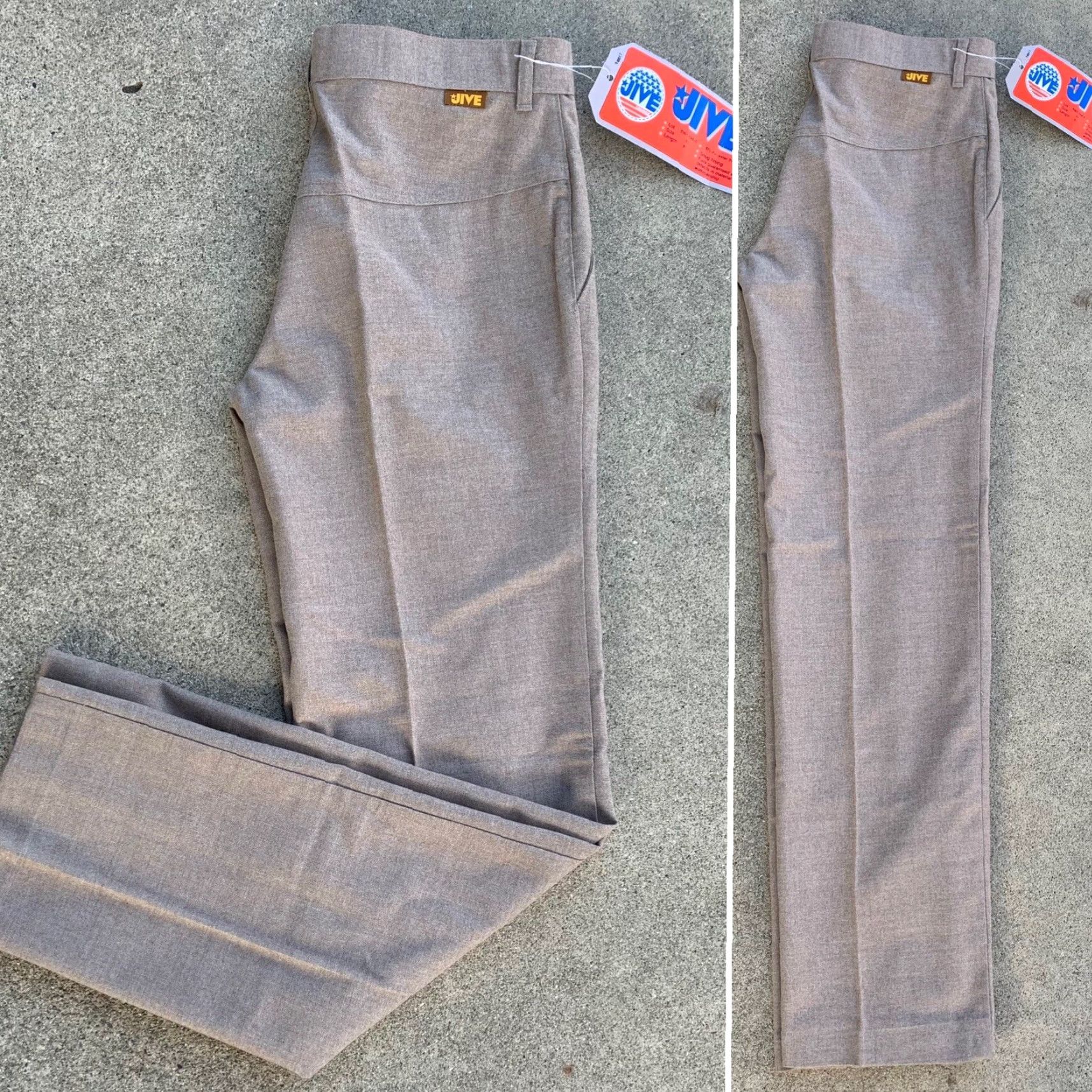 Vintage VINTAGE Jive Casualwear Pants 31 31 Waist 30.5 Inseam 31 Brown Polyester Viscose Unisex Adults 70s 1970s Snug Fitting Hippie Style Mens Womens Size 24" / US 00 / IT 34 - 3 Thumbnail