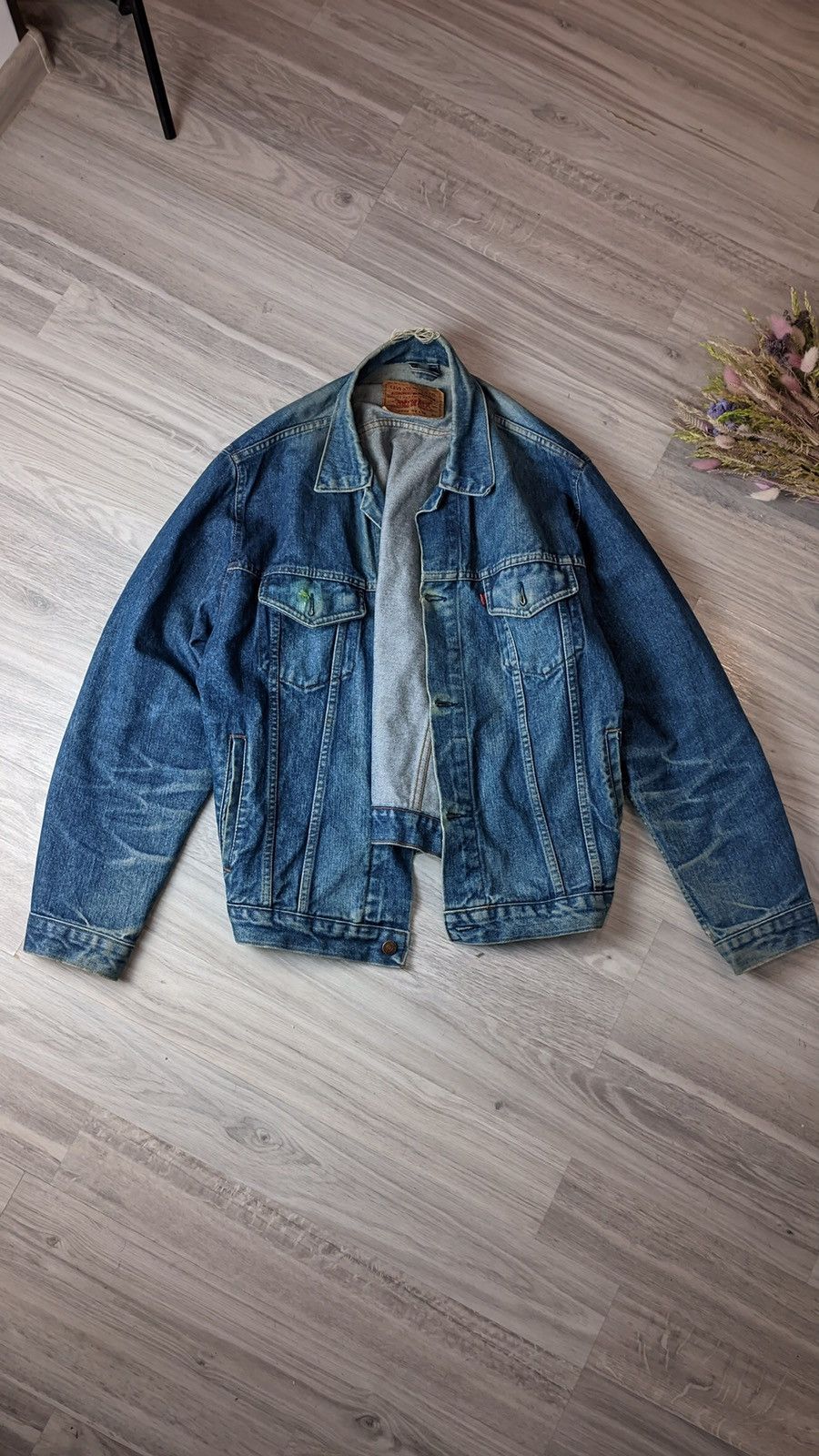 Japanese Brand × Levi's × Vintage Y2K 90s Levis vintage faded washed denim jacket ripped Size US XL / EU 56 / 4 - 1 Thumbnail