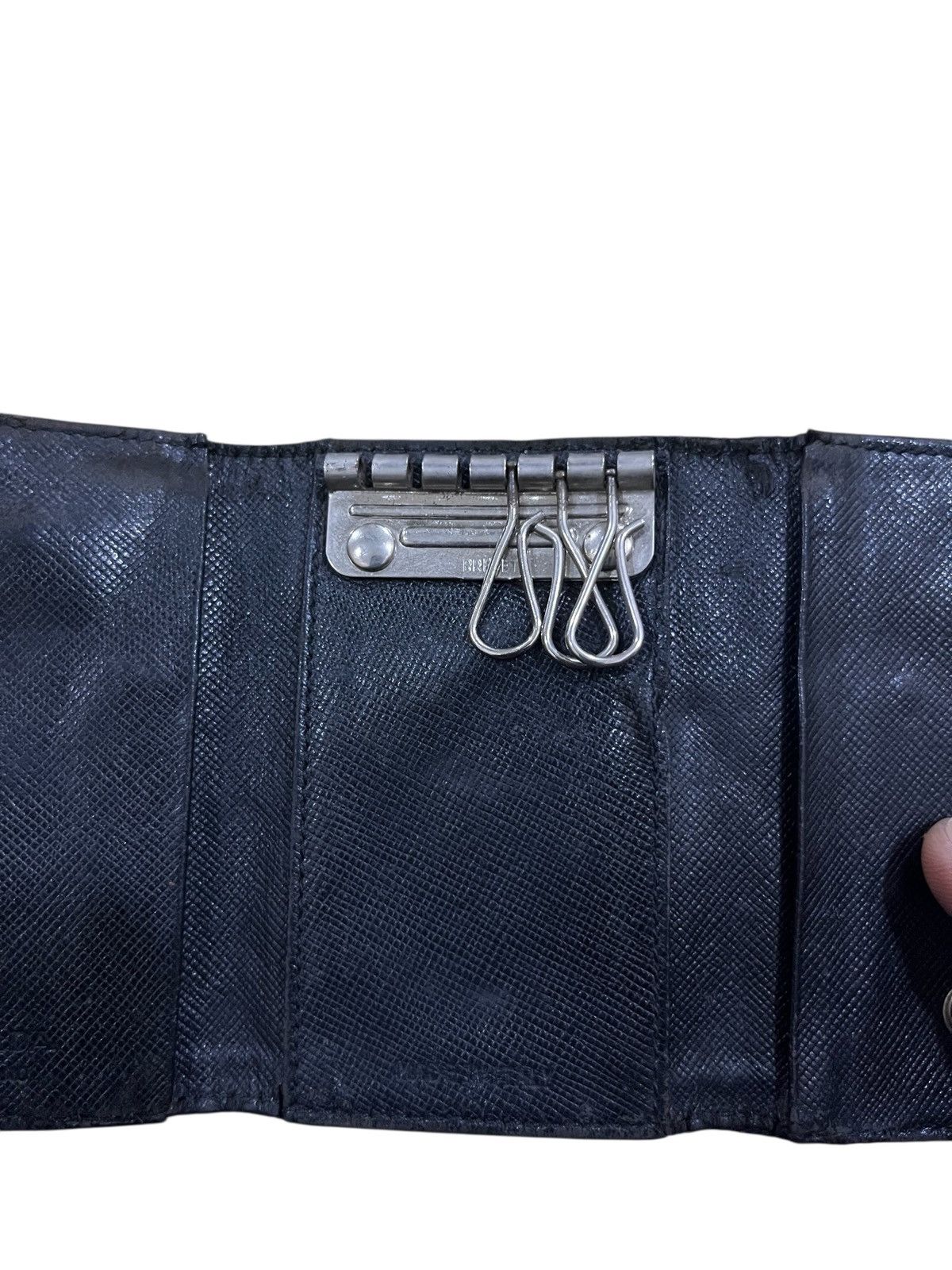 Prada PRADA TESSUTO NYLON KEY CASE HOLDER BLACK Size ONE SIZE - 6 Thumbnail