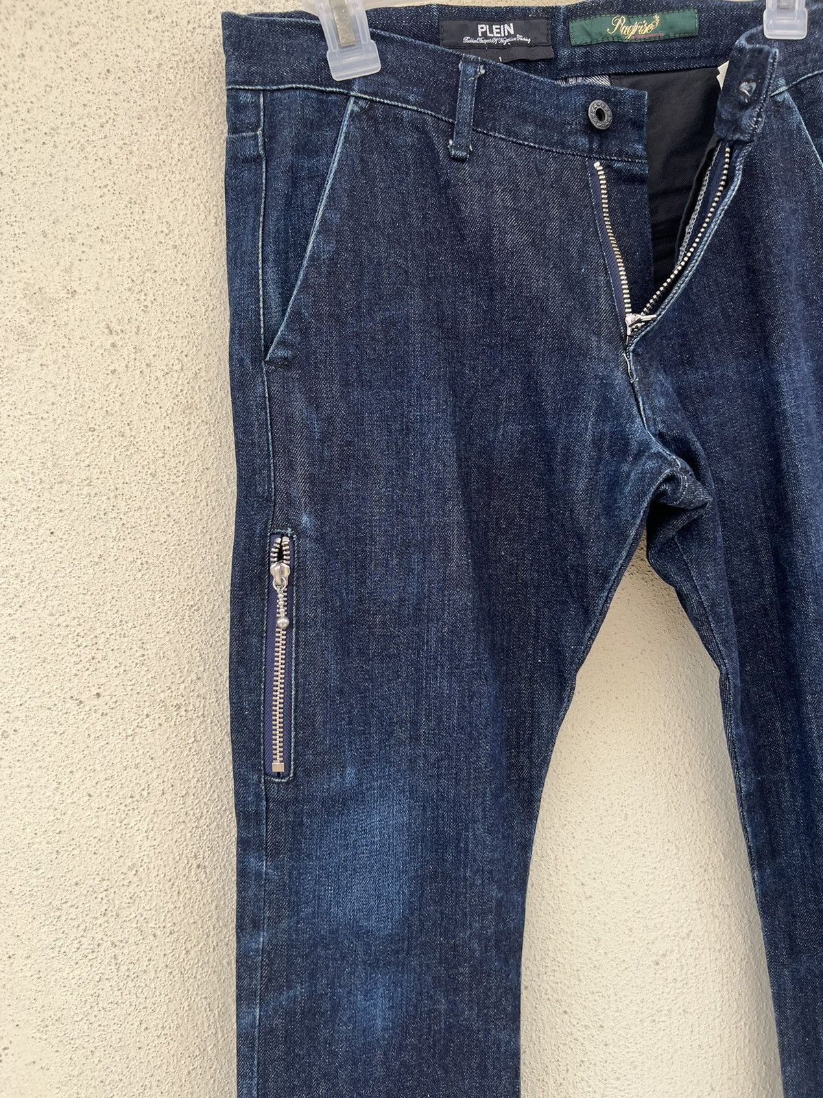 Japanese Brand Vintage AW 2009 PLEIN Yoshida Roberto Hybrid Denim Jeans Size US 29 - 8 Thumbnail