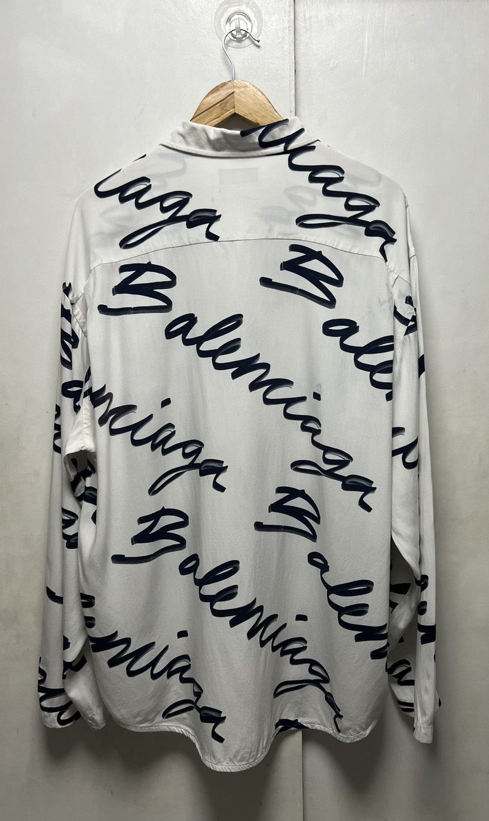 Balenciaga Balenciaga - Scribble Logo Button Up Longsleeve Shirt Size US S / EU 44-46 / 1 - 24 Thumbnail