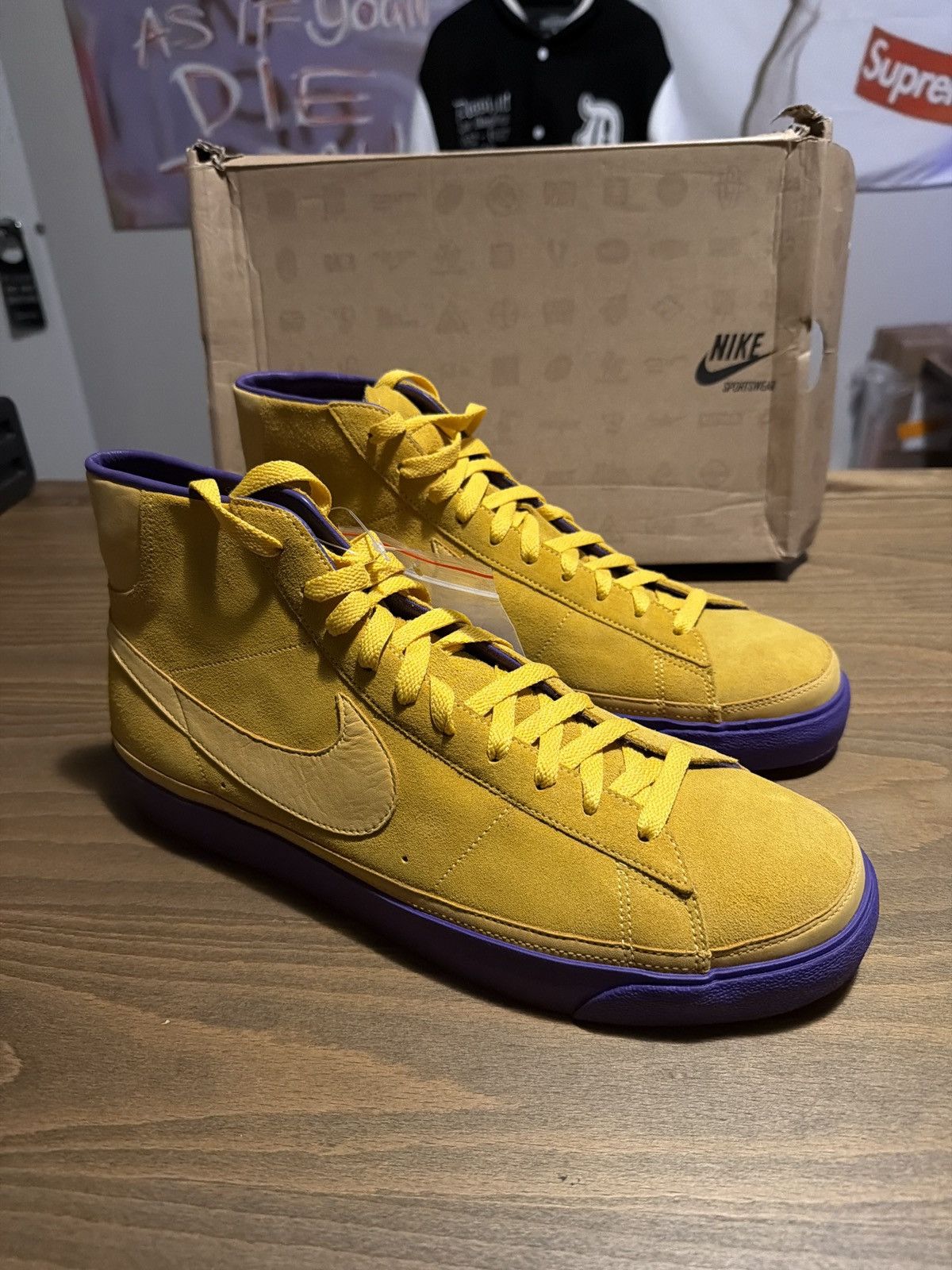 Nike Nike Premium Blazer Lakers Size US 13 / EU 46 - 1 Thumbnail