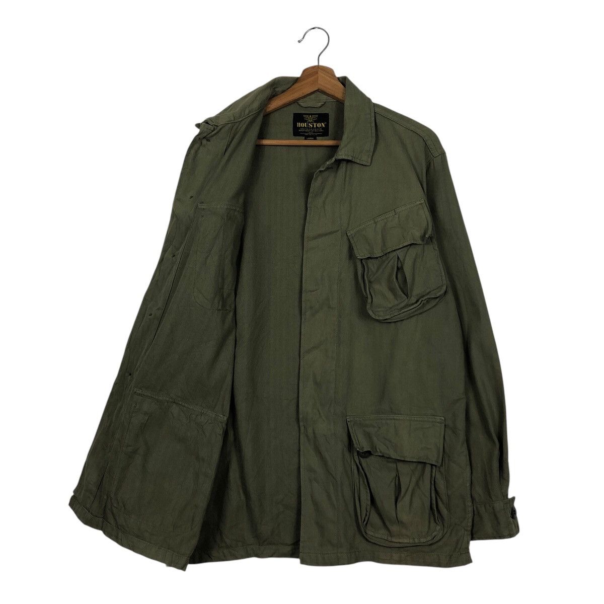 Other 📌Vintage Chore Worker Military Jacket Houston Multi Pockets Size US L / EU 52-54 / 3 - 12 Thumbnail