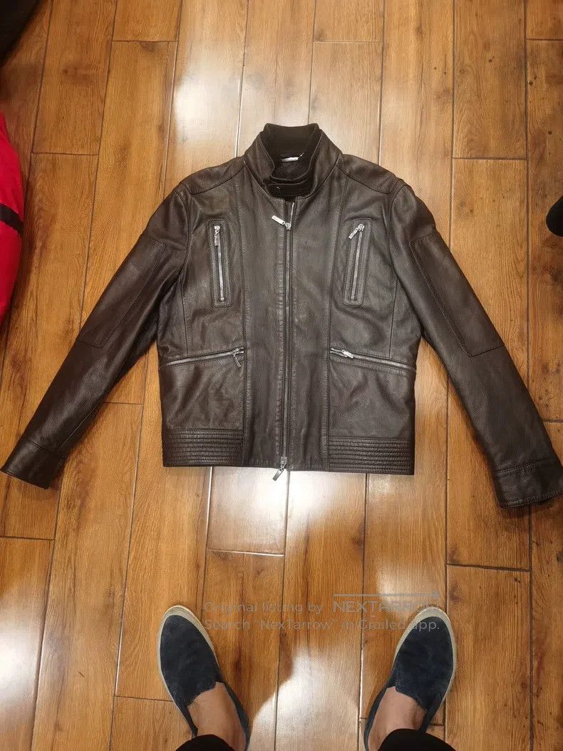Versace Little goat skin stand-up collar jacket