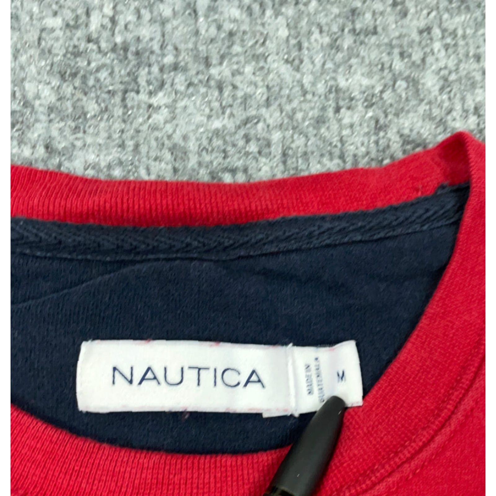 Nautica VINTAGE Nautica Red Embroidered Sweatshirt Adult Medium Crew Neck 90s Retro Mens Size US M / EU 48-50 / 2 - 3 Thumbnail