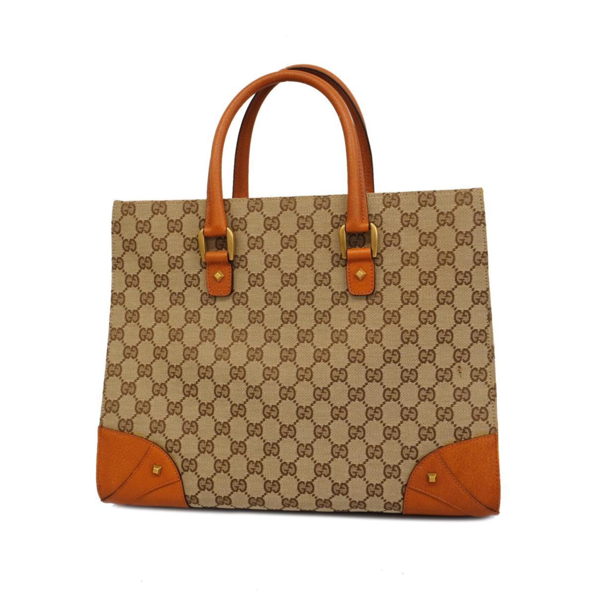 image of Gucci Tote Bag GG Canvas 120897 Brown Women's