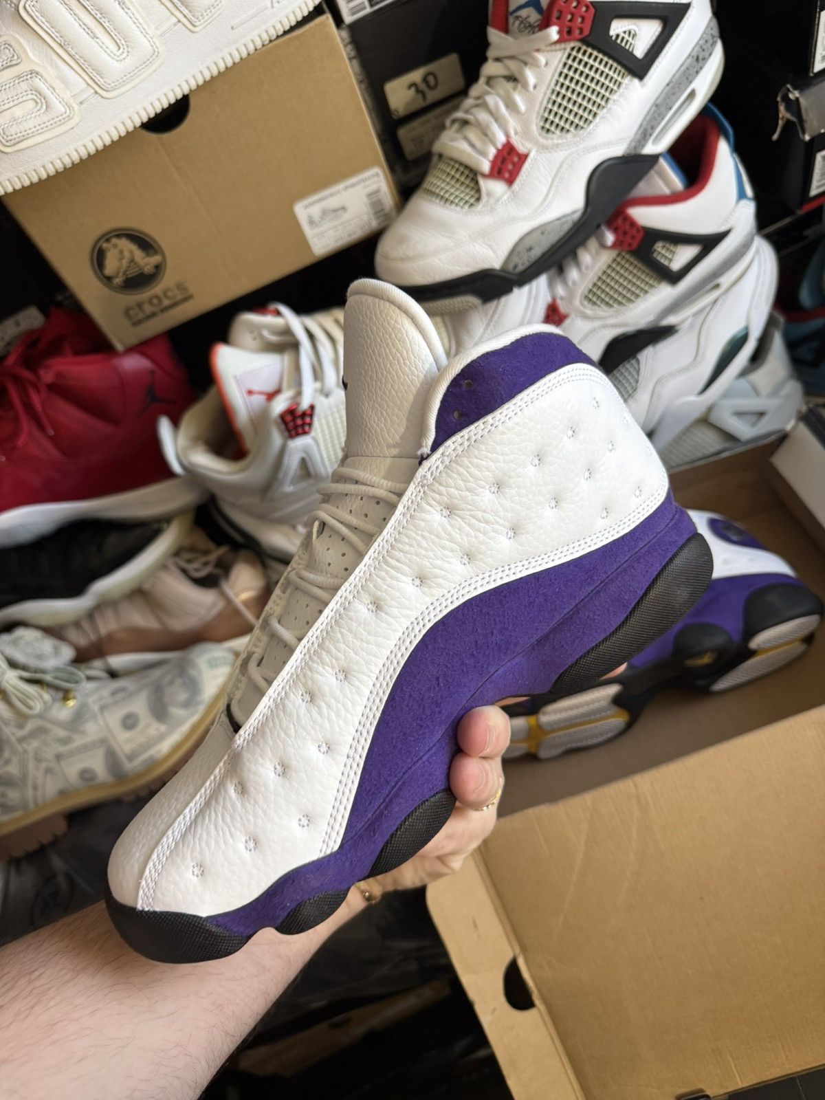 Jordan Brand Jordan retro 13 laker sz 9.5 Size US 9.5 / EU 42-43 - 3 Thumbnail