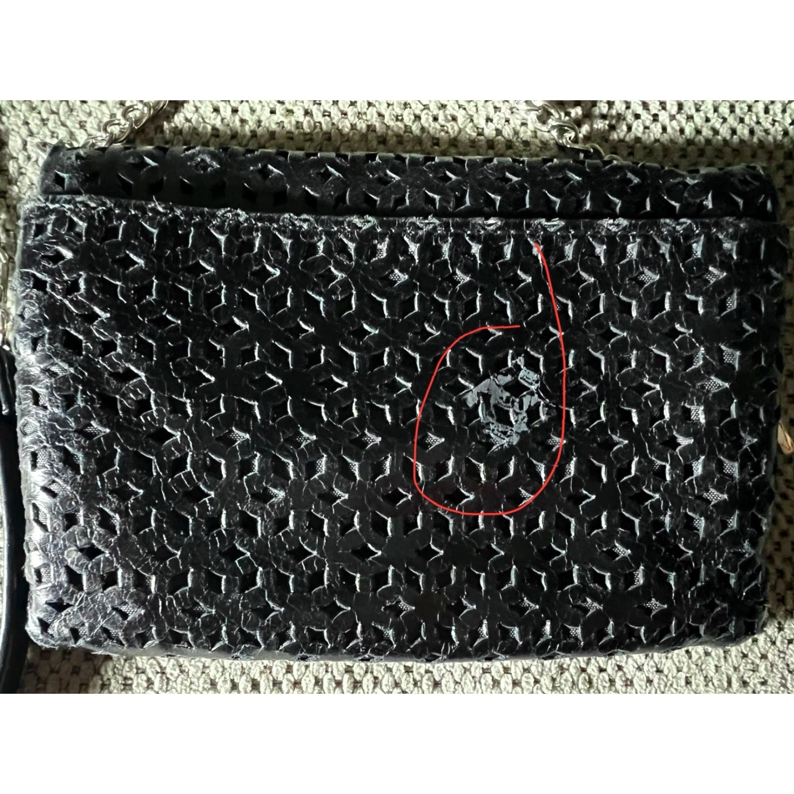 Vintage Hobo Crossbody Bag Small Black Leather Removable Chain Strap Clutch Folded Size ONE SIZE - 7 Thumbnail