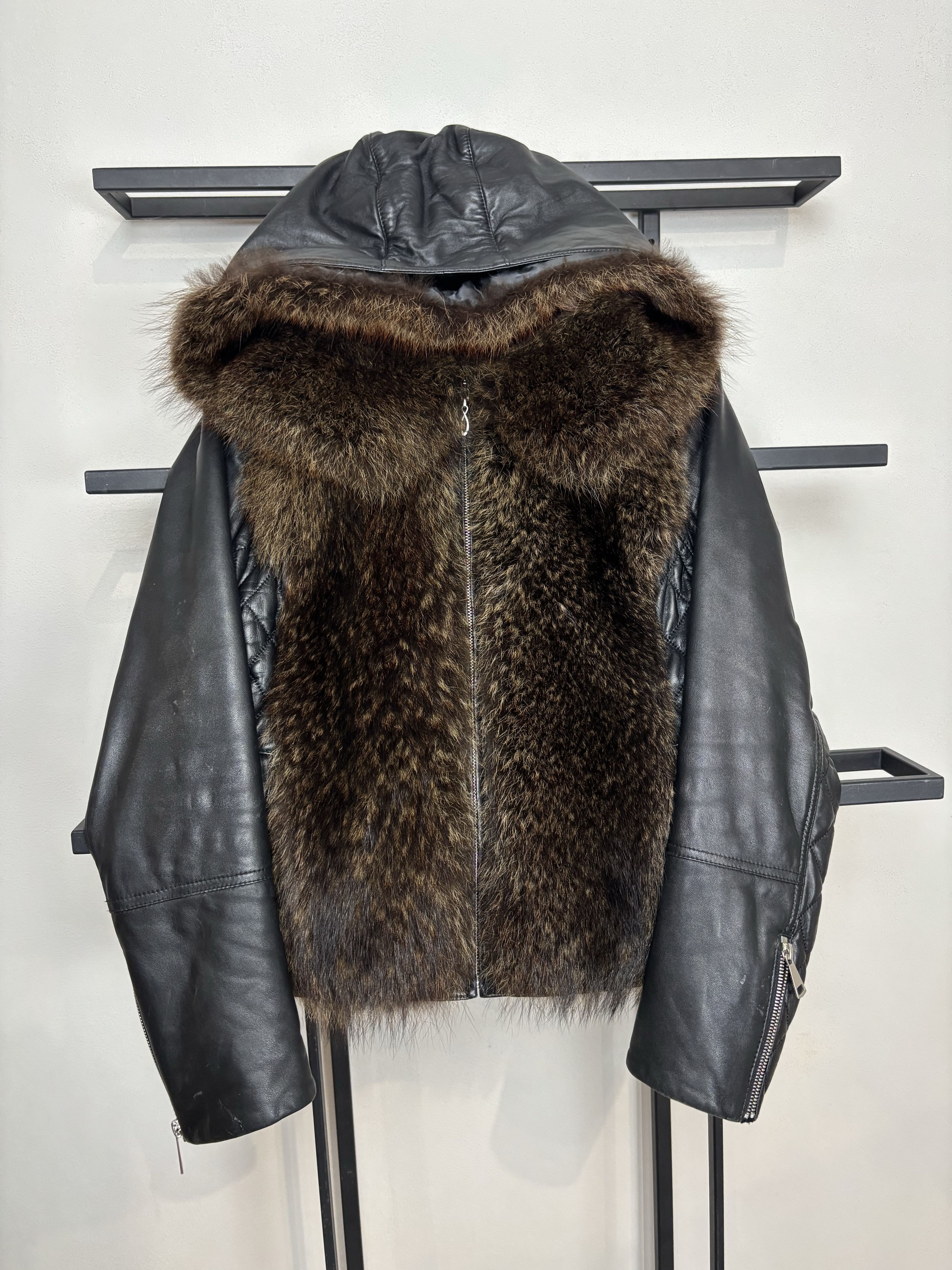 Yohji Yamamoto rare rick owens type cropped fur bomber leather jacket y2k Size US S / EU 44-46 / 1 - 4 Thumbnail