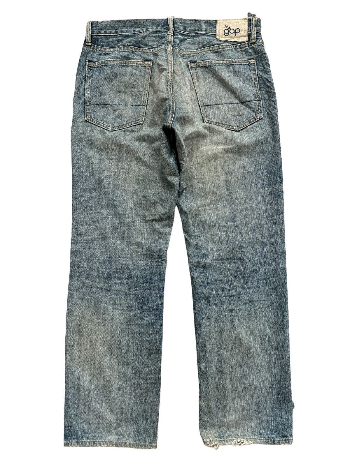 Gap 💸LASTDROP💸 Vintage Gap 1969 Blue Faded Distressed Jeans Size US 35 - 2 Thumbnail