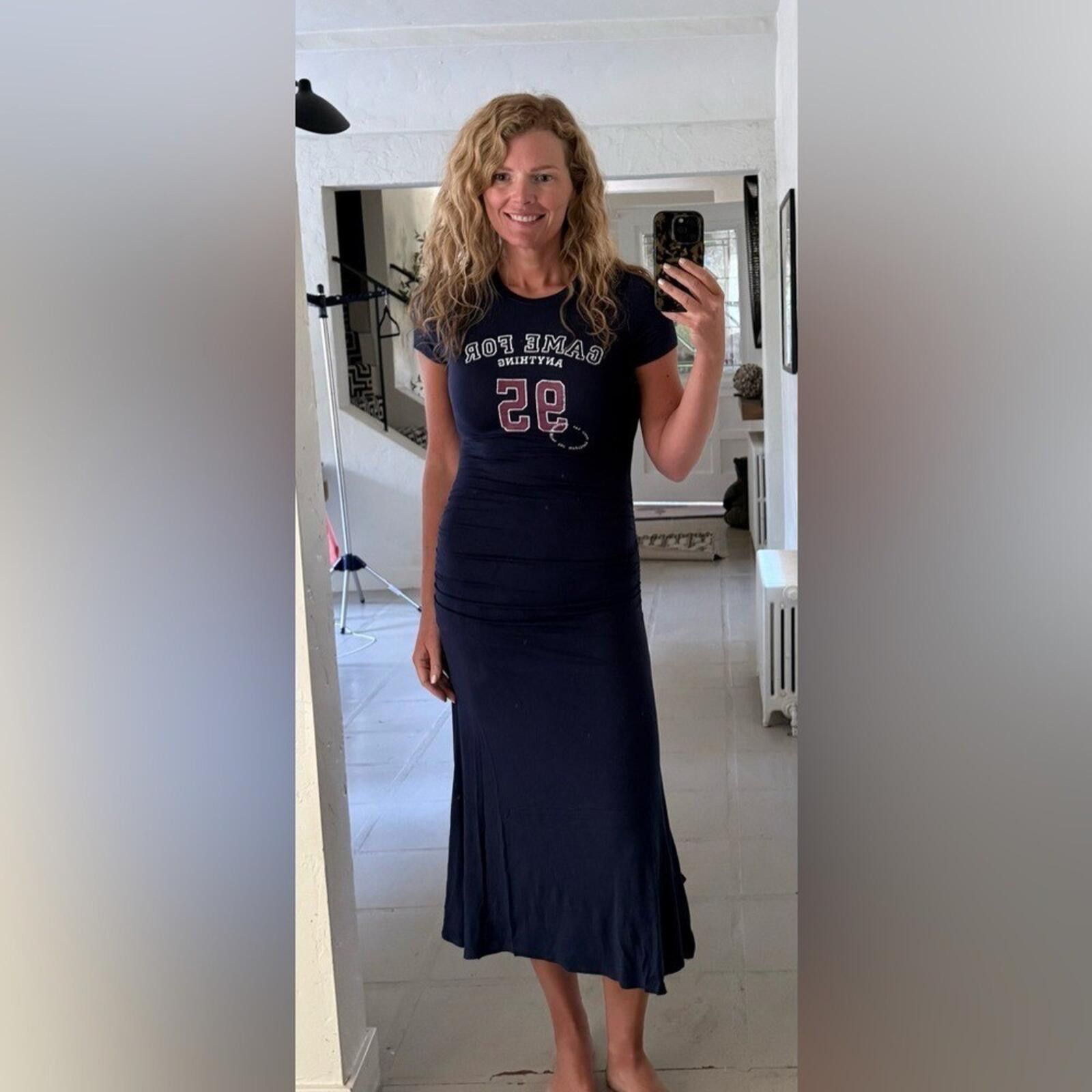 Anthropologie Anthropologie Daily Practice Ready Set Go Midi Dress Navy S Size S / US 4 / IT 40 - 7 Thumbnail