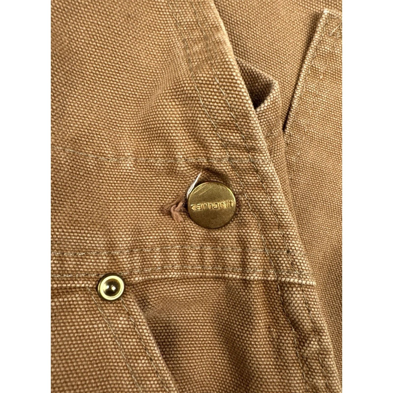 Carhartt VINTAGE Carhartt Union Made Double Knee Overalls USA Distressed Faded Workwear Brown 46 Mens Size US 30 / EU 46 - 6 Thumbnail