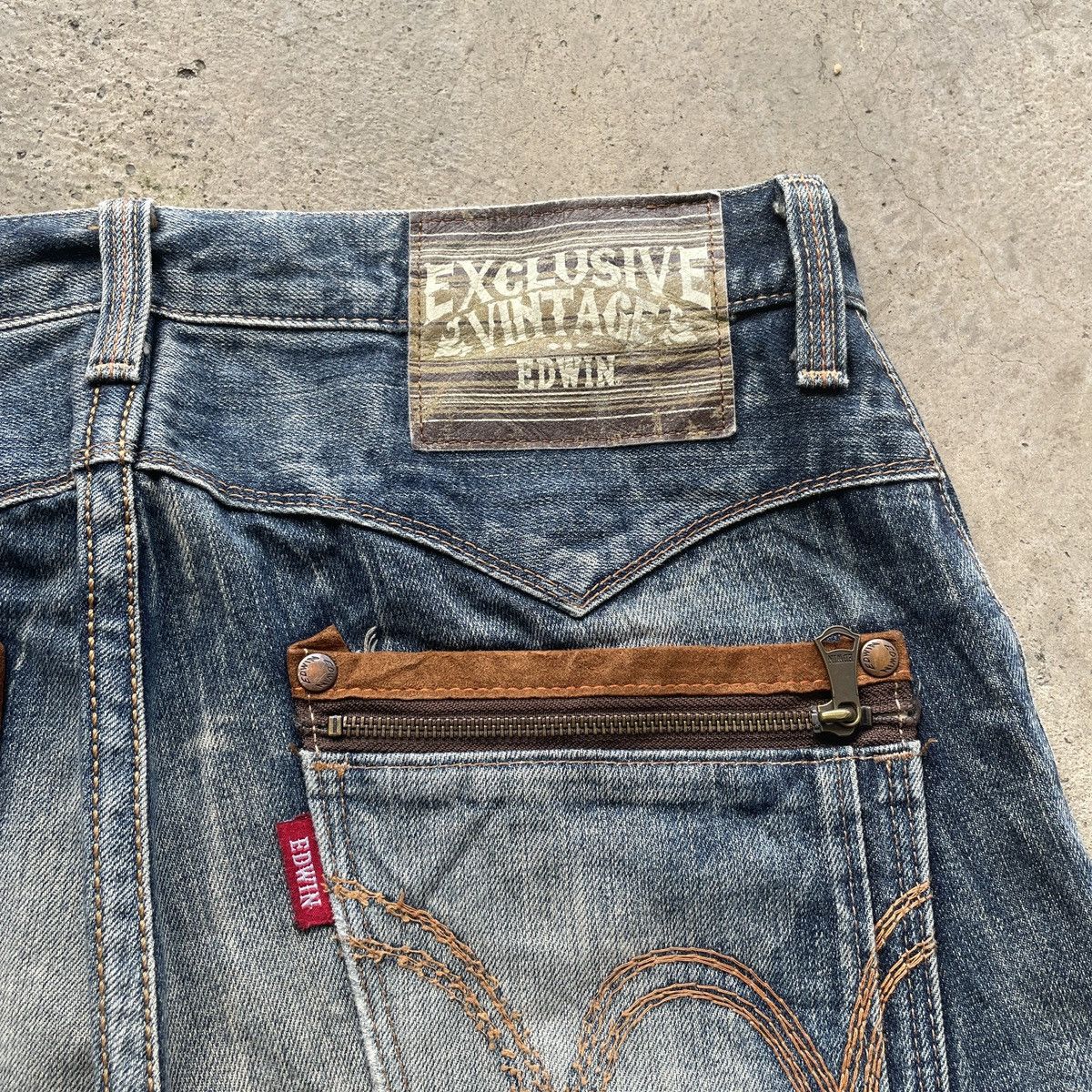 Edwin W34x31.5 Vintage Edwin Distressed Denim Faded Jeans Pants Size US 34 / EU 50 - 10 Thumbnail