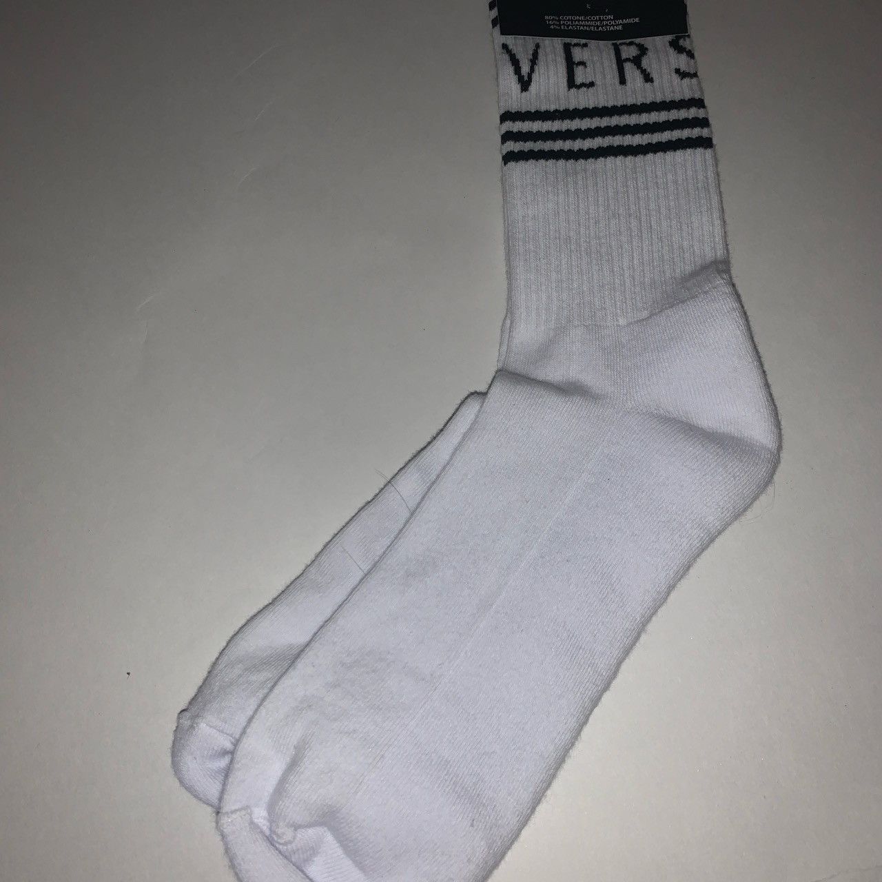 Versace Socks in White, Men's Product Image