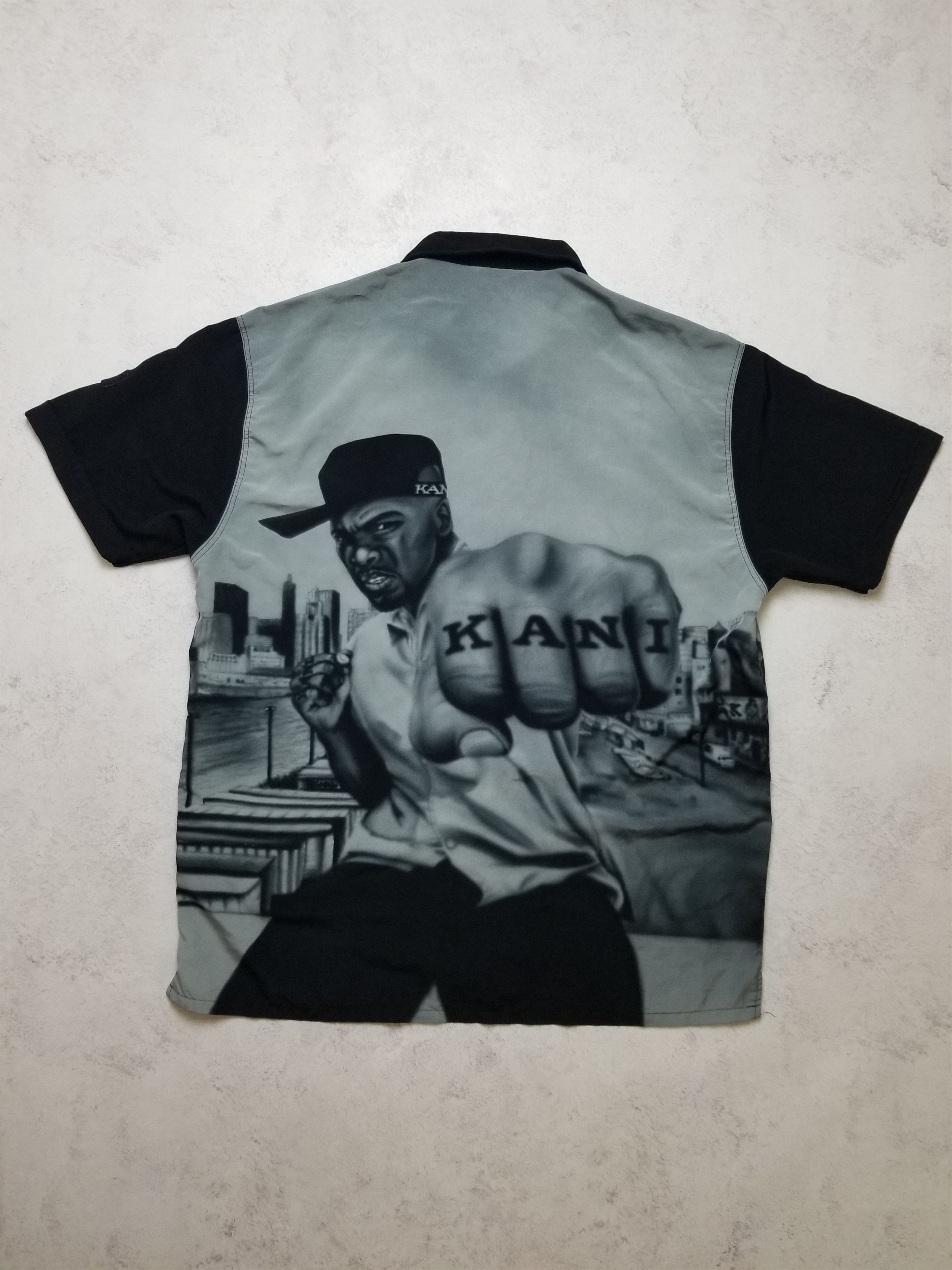 Karl Kani Karl Kani 50 cent Fullprint Rap Button Up Shirt 90s VTG Y2K Size US M / EU 48-50 / 2 - 3 Thumbnail