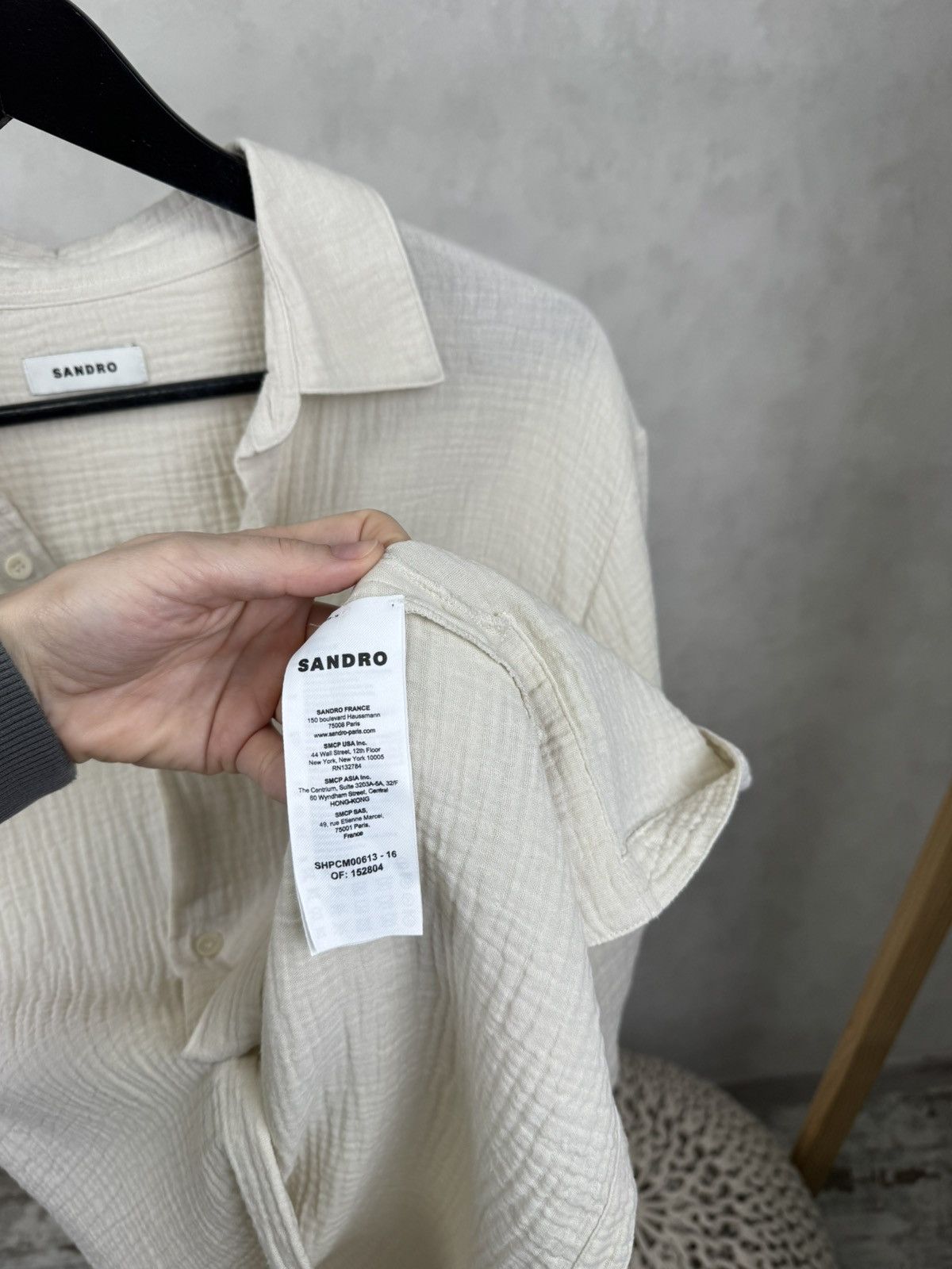 Sandro Sandro honeycomb shirt Size US M / EU 48-50 / 2 - 5 Thumbnail