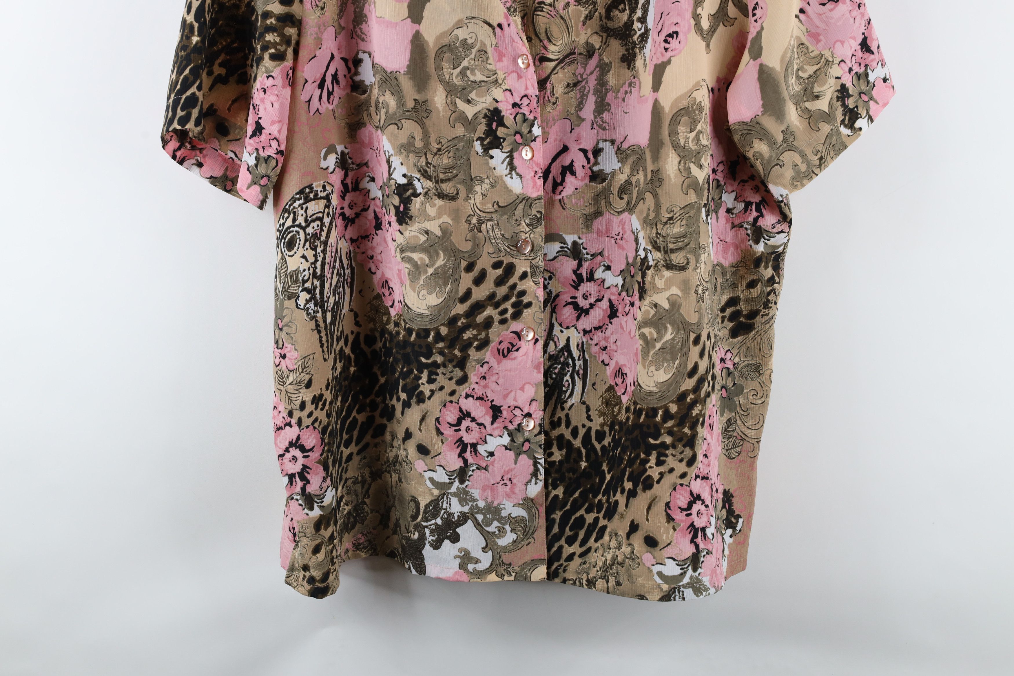 Vintage Vintage 90s Streetwear Fleur de Lis Collared Button Shirt Size XXL / US 16-18 / IT 52-54 - 3 Thumbnail