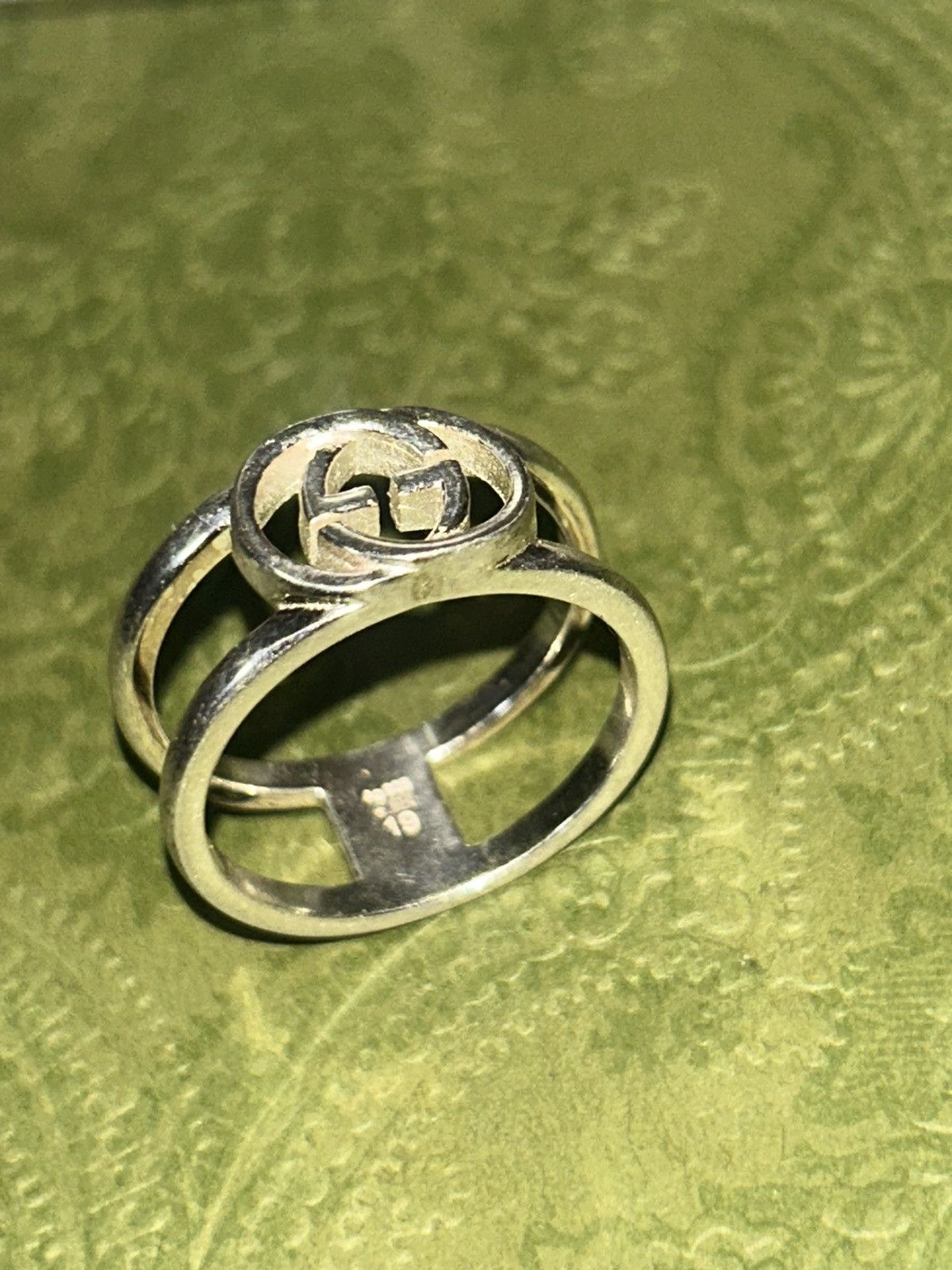 Gucci Gucci Interlocking G Wide Open Silver 925 Ring 298036 Size ONE SIZE - 5 Thumbnail