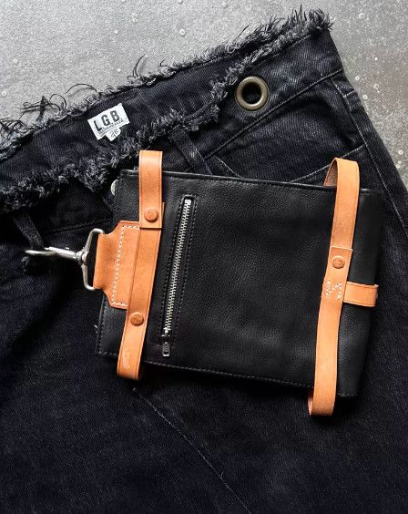 Masaki Matsushima Masaki Matsushima 90s Architectural Series Leather Waist Bag Size ONE SIZE - 6 Thumbnail