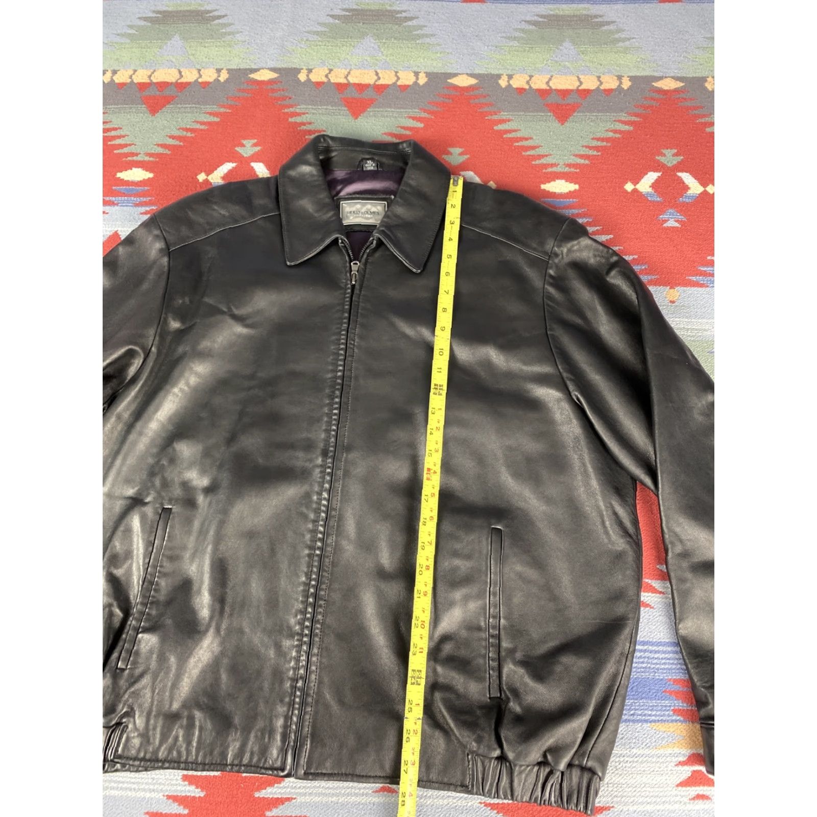 Vintage Reilly Olmes Collection Mens Black Leather Bomber Jacket XL Bomber Size US XL / EU 56 / 4 - 5 Thumbnail