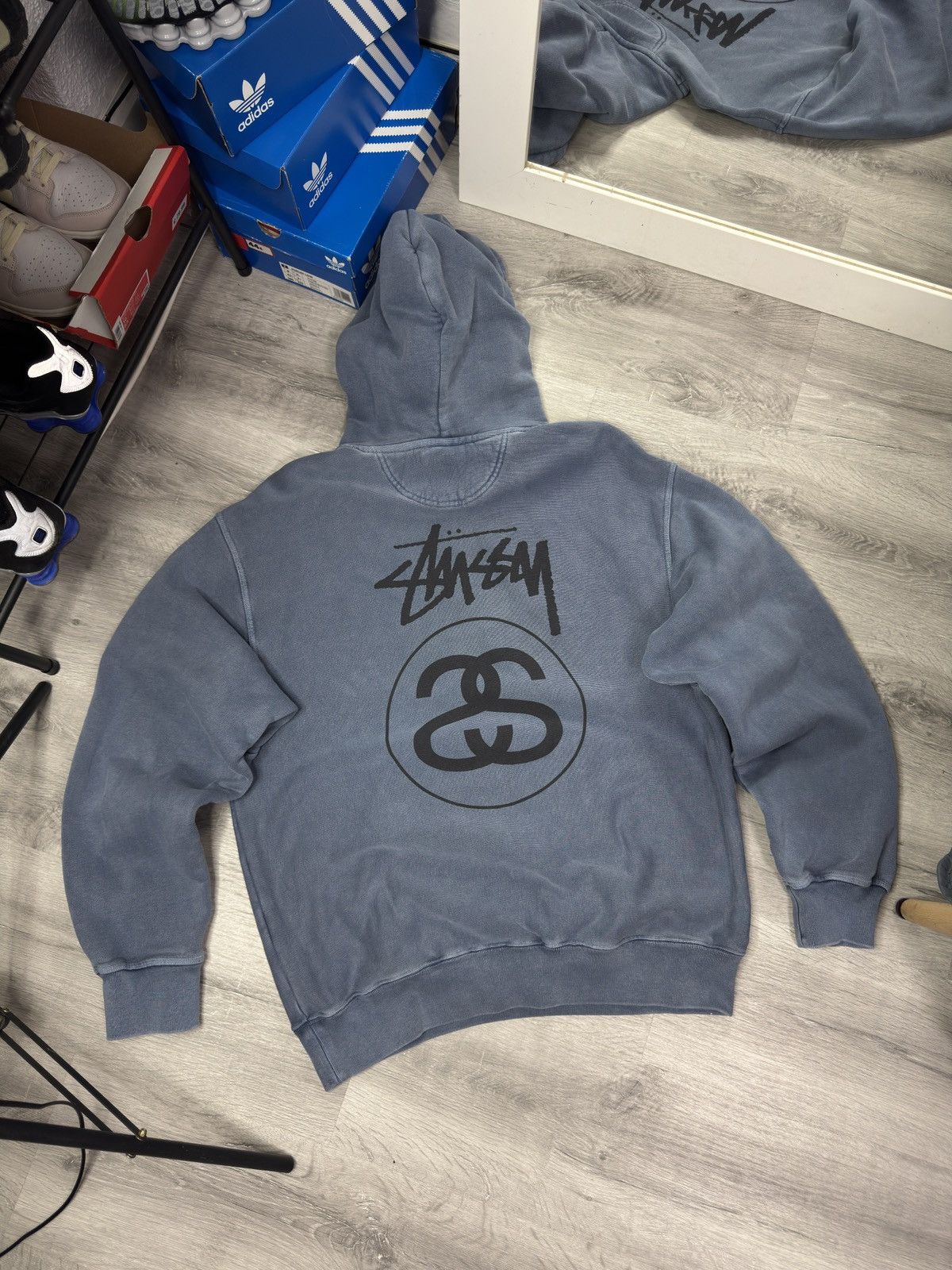 Stussy Stussy big logo washed hoodie Size US XL / EU 56 / 4 - 3 Thumbnail