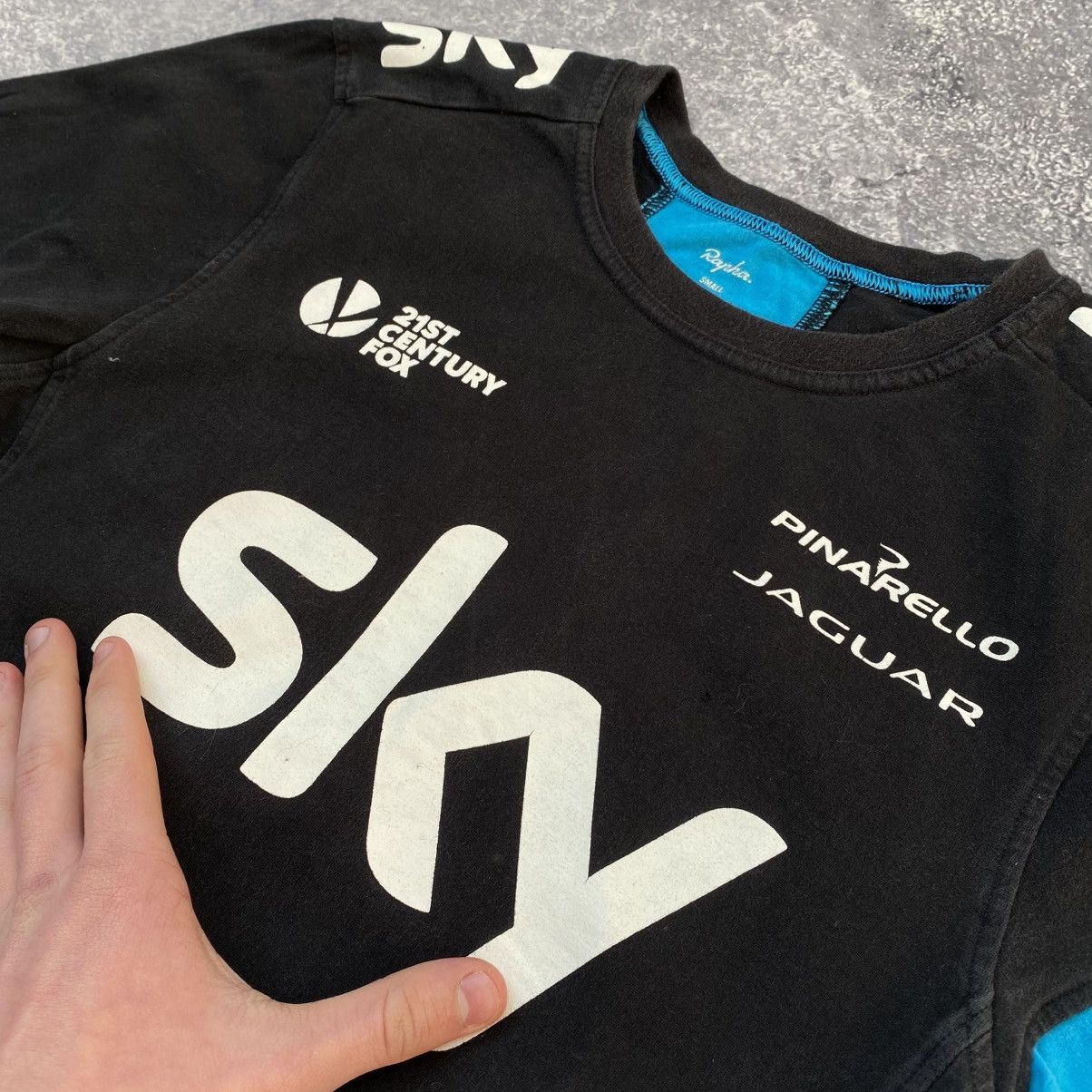 Rapha Men’s Rapha Sky jaguar racing sponsors bikecycles tee Size US S / EU 44-46 / 1 - 3 Thumbnail