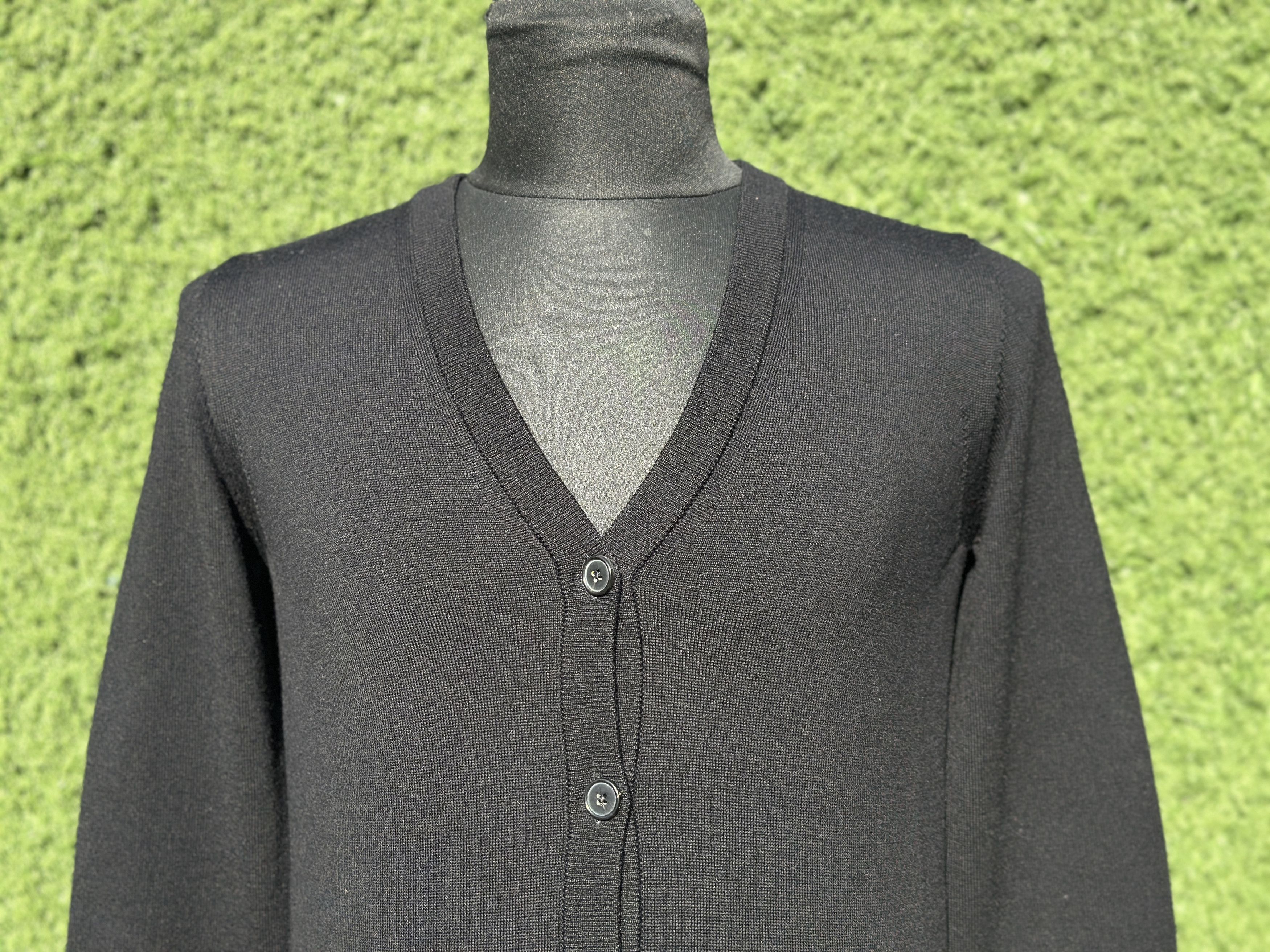 Maison Margiela Maison Margiela Four-Stitch Silk Elbow Patch Cardigan Size S Size S / US 4 / IT 40 - 2 Thumbnail
