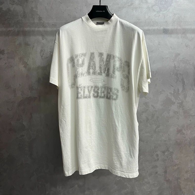Balenciaga Balenciaga White monogrammed printed crew neck Size US S / EU 44-46 / 1 - 1 Thumbnail