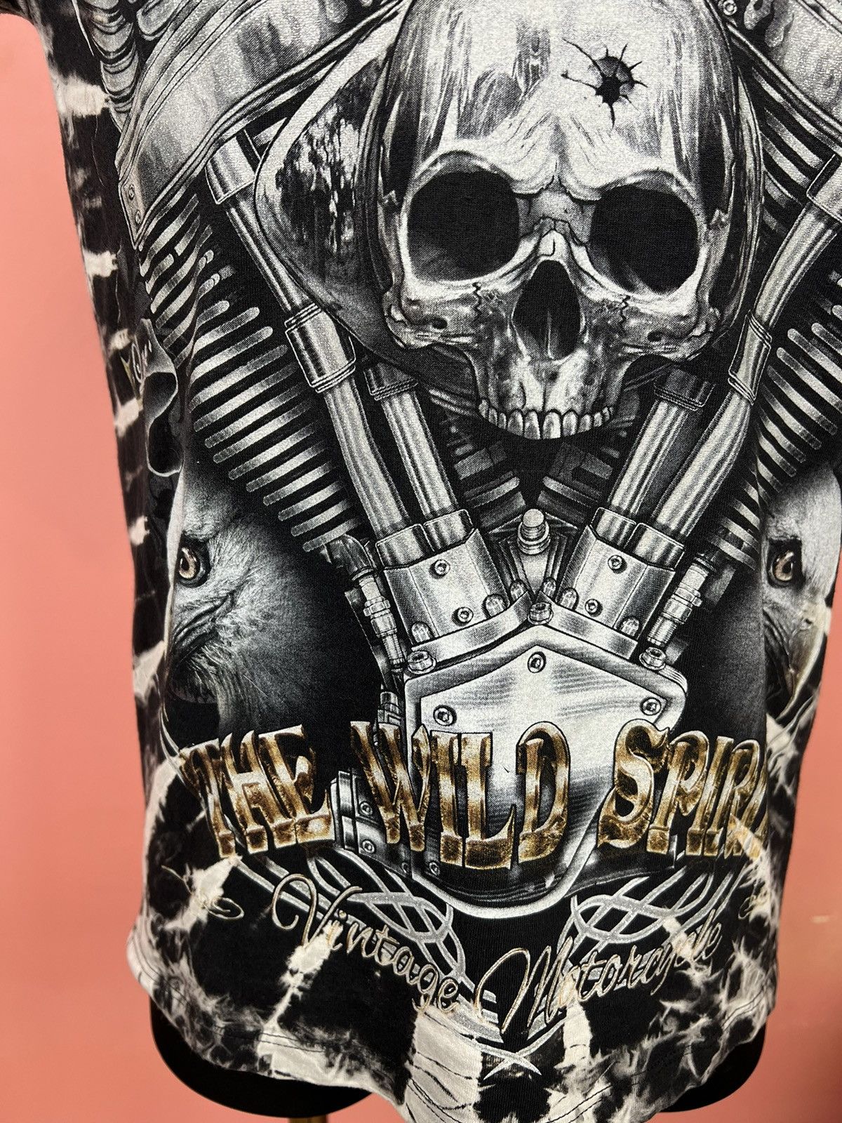 Vintage Wild copyright skull motor moto shirt tee vintage rock Size US S / EU 44-46 / 1 - 6 Thumbnail