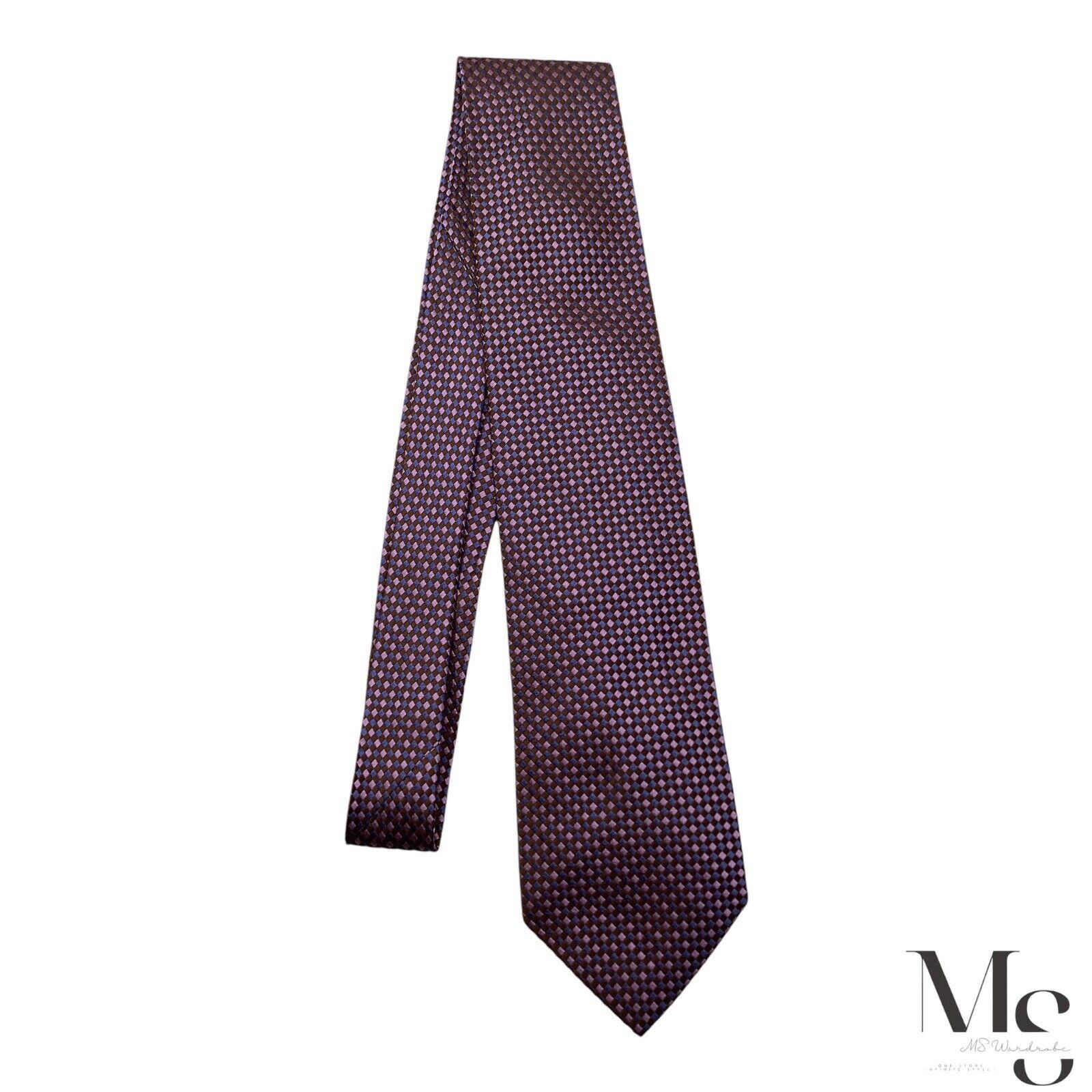 Charvet CHARVET PLACE VENDÔME Purple Geometric Silk Tie Made In Fran Size ONE SIZE - 6 Thumbnail